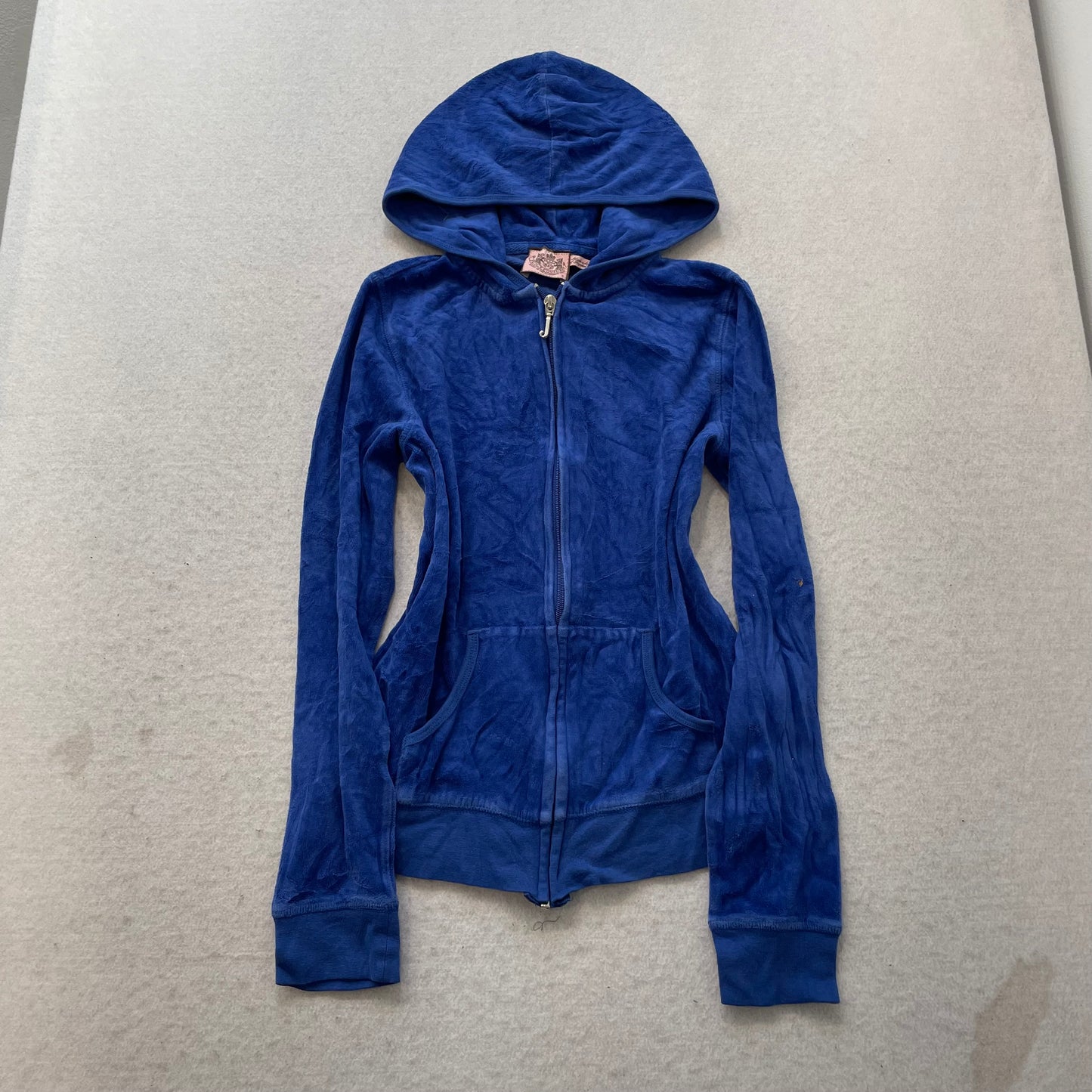 Vintage Juicy Couture Scottie Dogs Women's Blue Velour Tracksuit Set Logo Size L