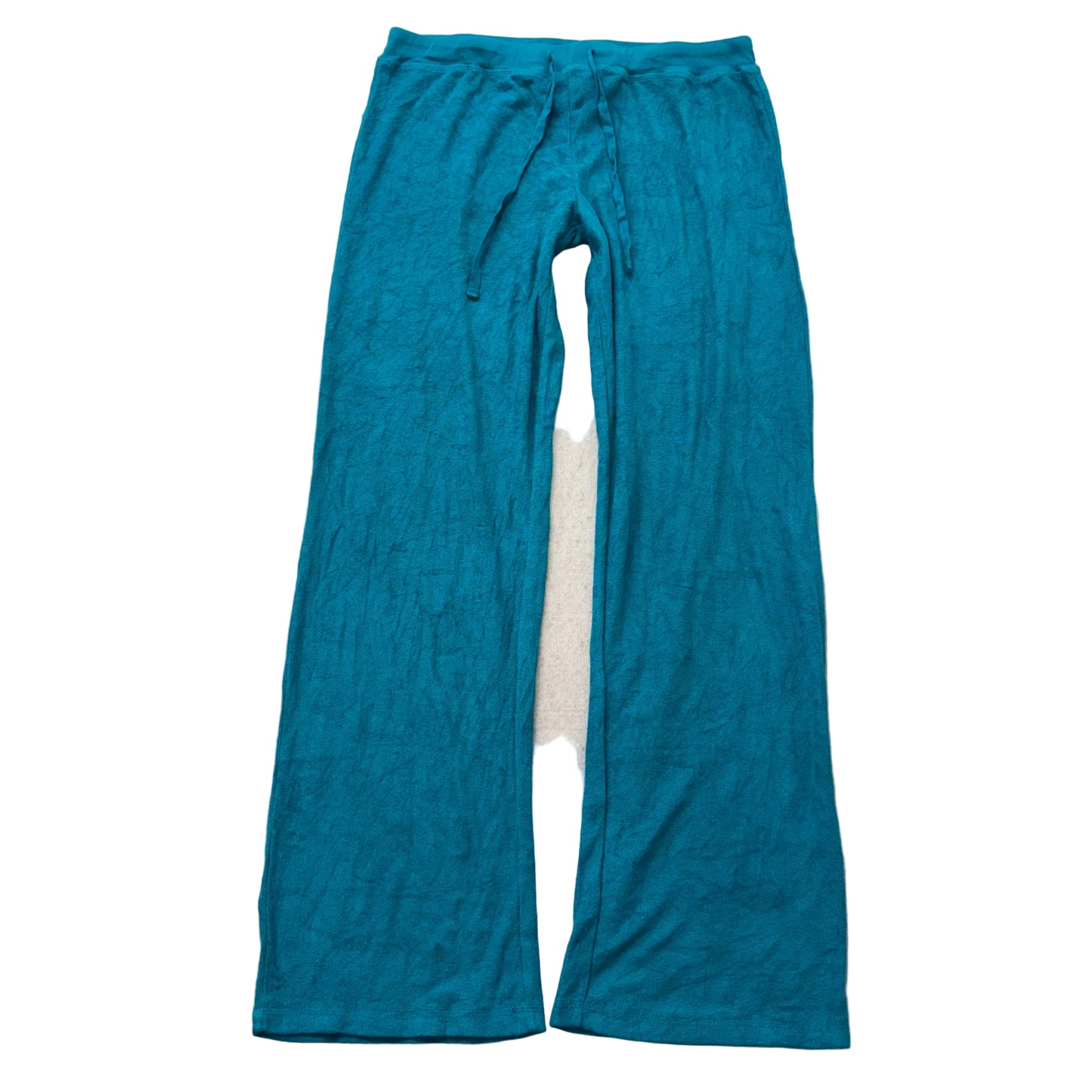Juicy Couture Women's Teal Blue Terrycloth Flared Track Pant Loungewear Size M