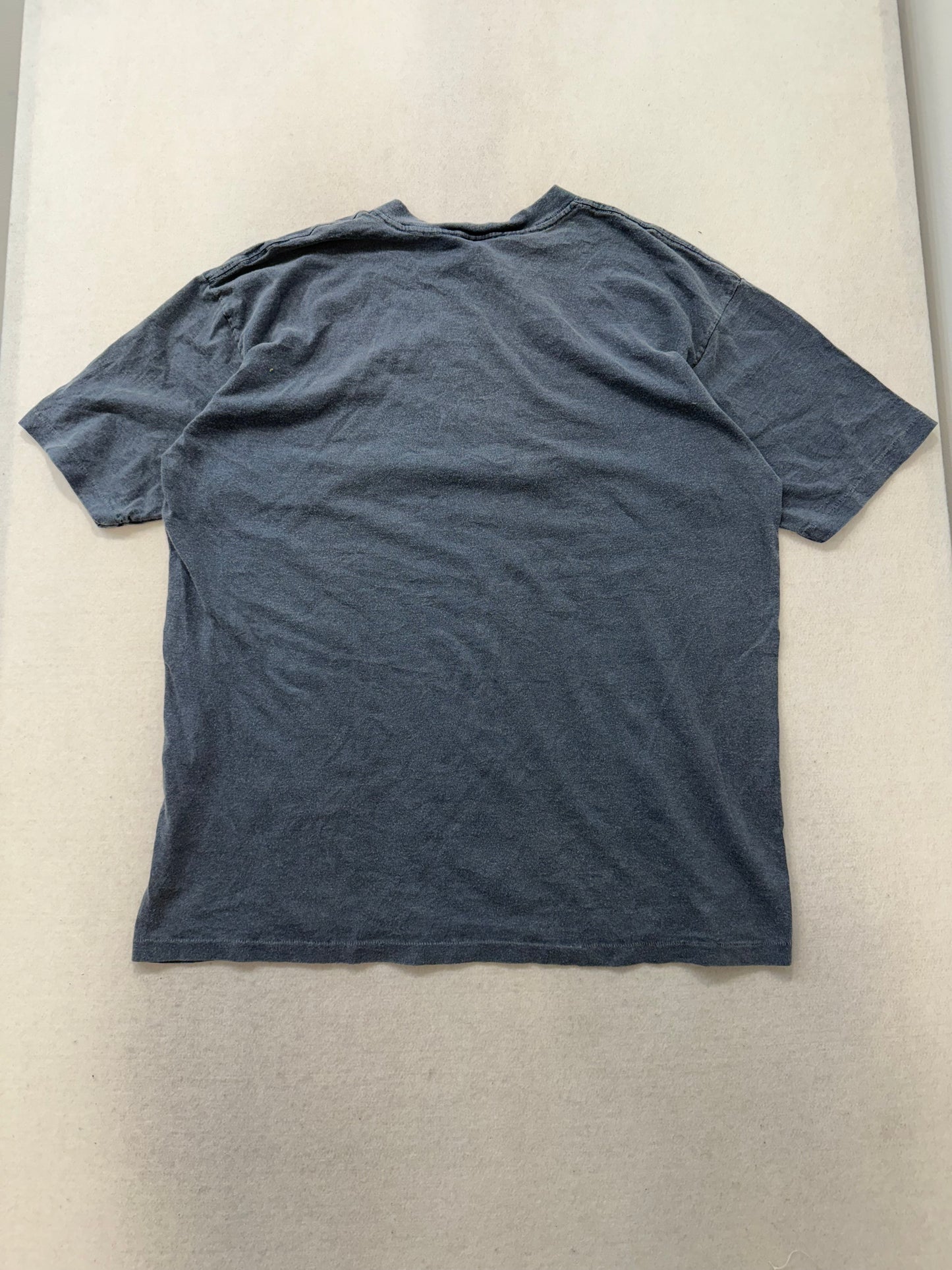 Pepsi Slate Greyish-Blue 100% Cotton T-Shirt Short Sleeves Crewneck Logo Size L