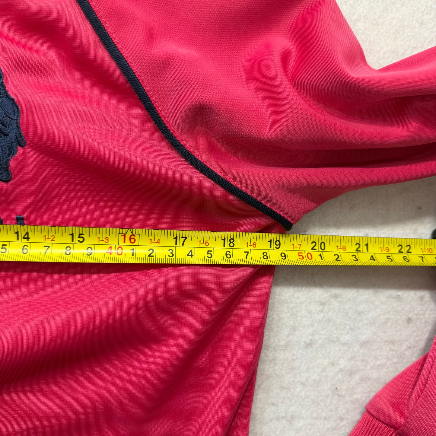 U.S. Polo Assn. Women's Hot Pink Full Zip Track Jacket Embroidered Logo Size L