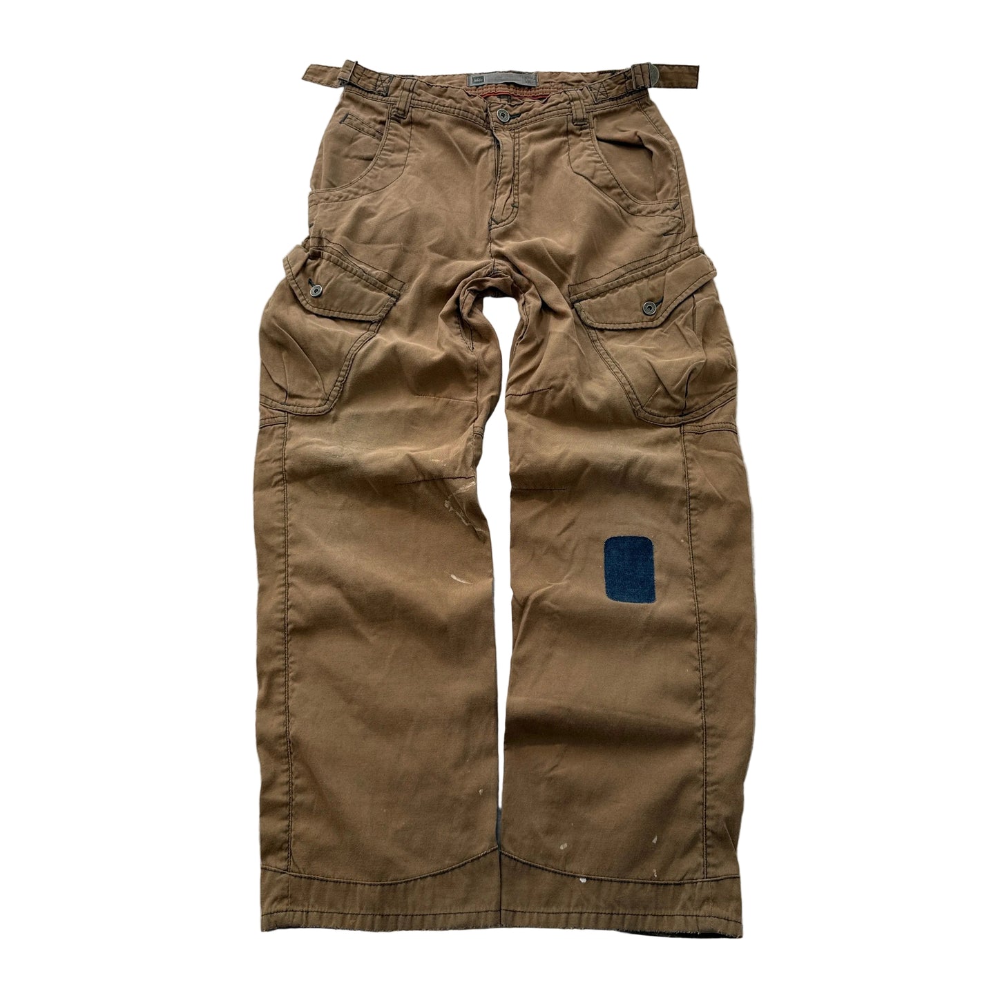 REI Men's Brown Canvas Cargo Pant Adjustable Waist Utility Workwear Size W30xL30