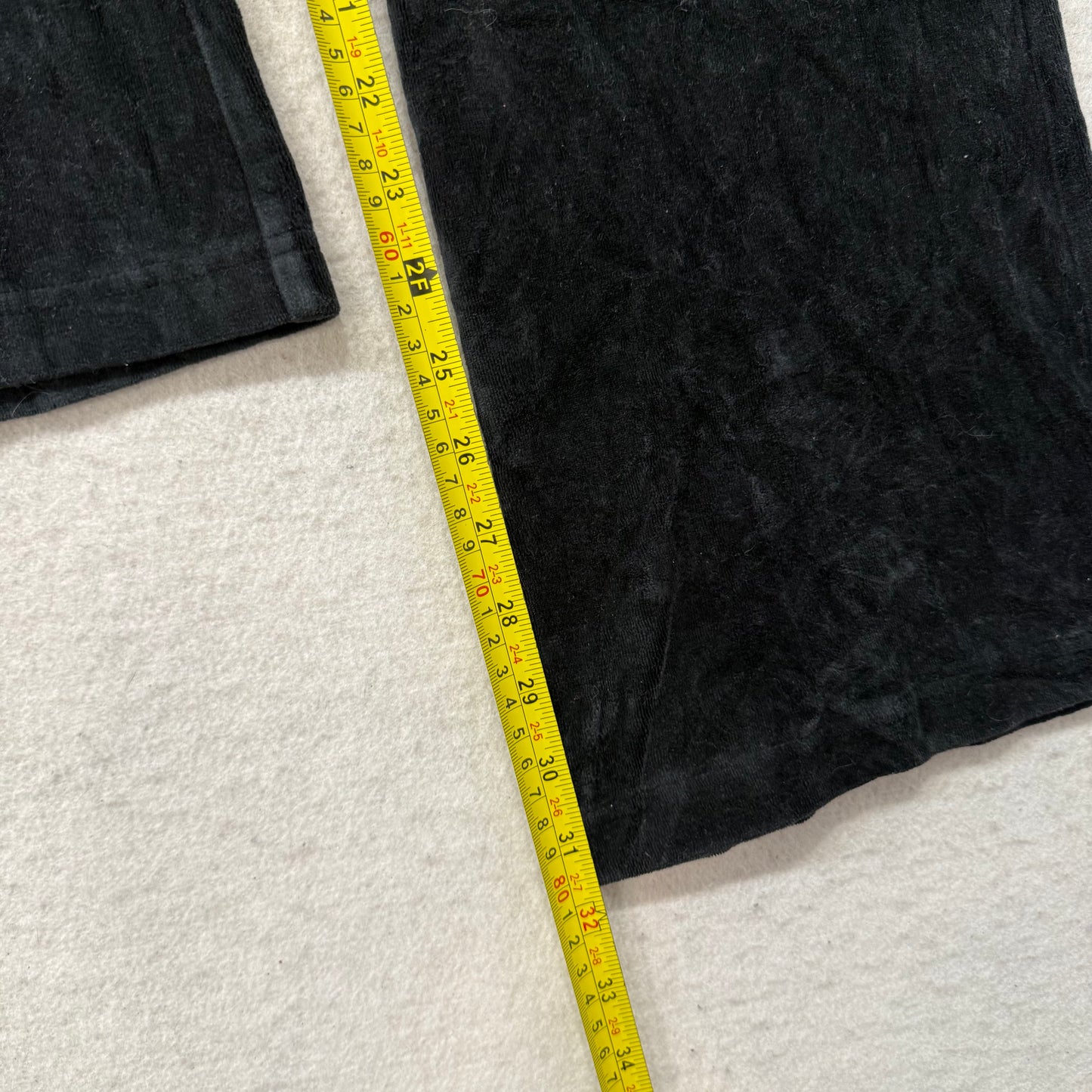 Vintage Juicy Couture Women's Black Velour Flared Track Pant Pockets Y2K Size S