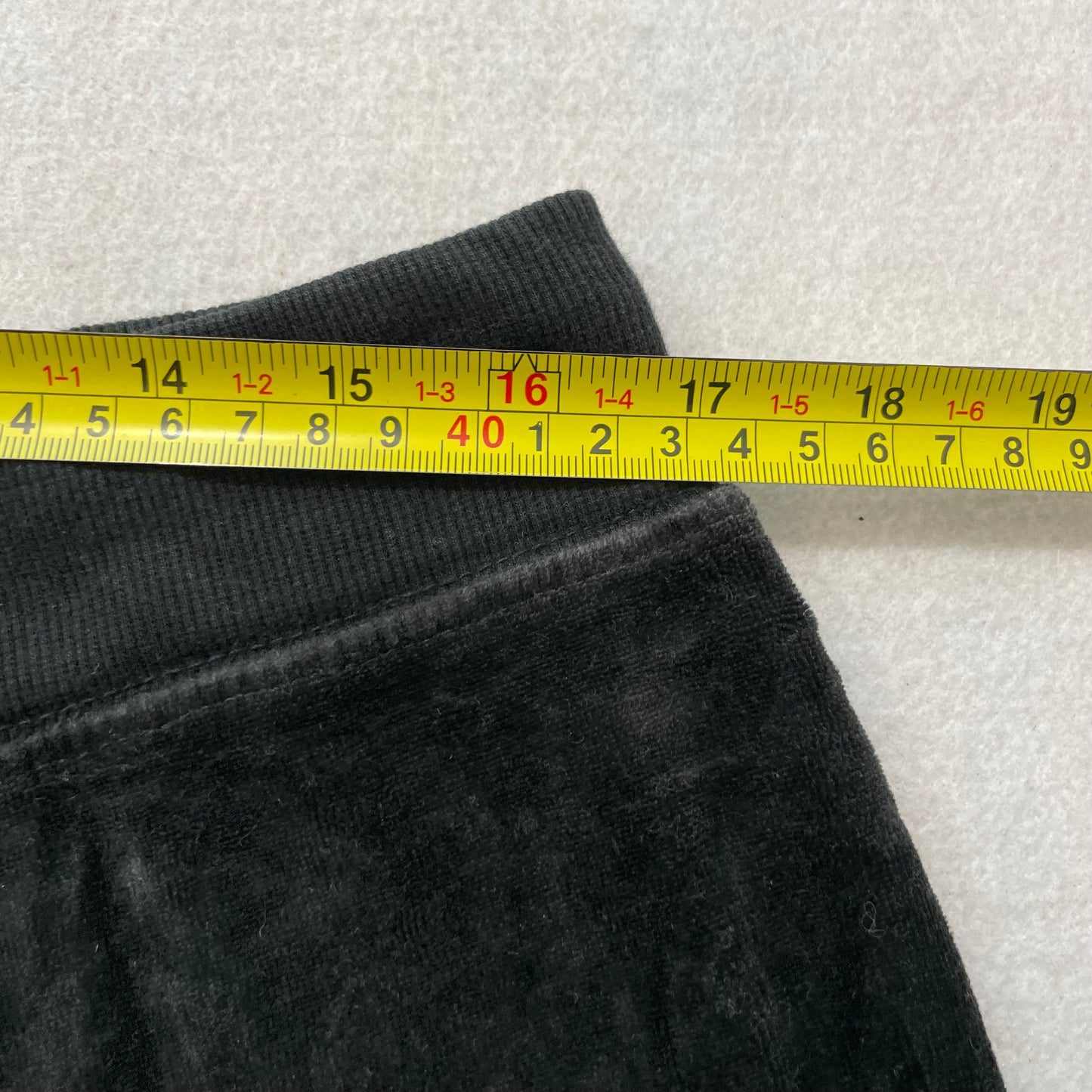 Juicy Couture Women's Black Velour Flared Leg Track Pants Drawstring Y2k Size XL