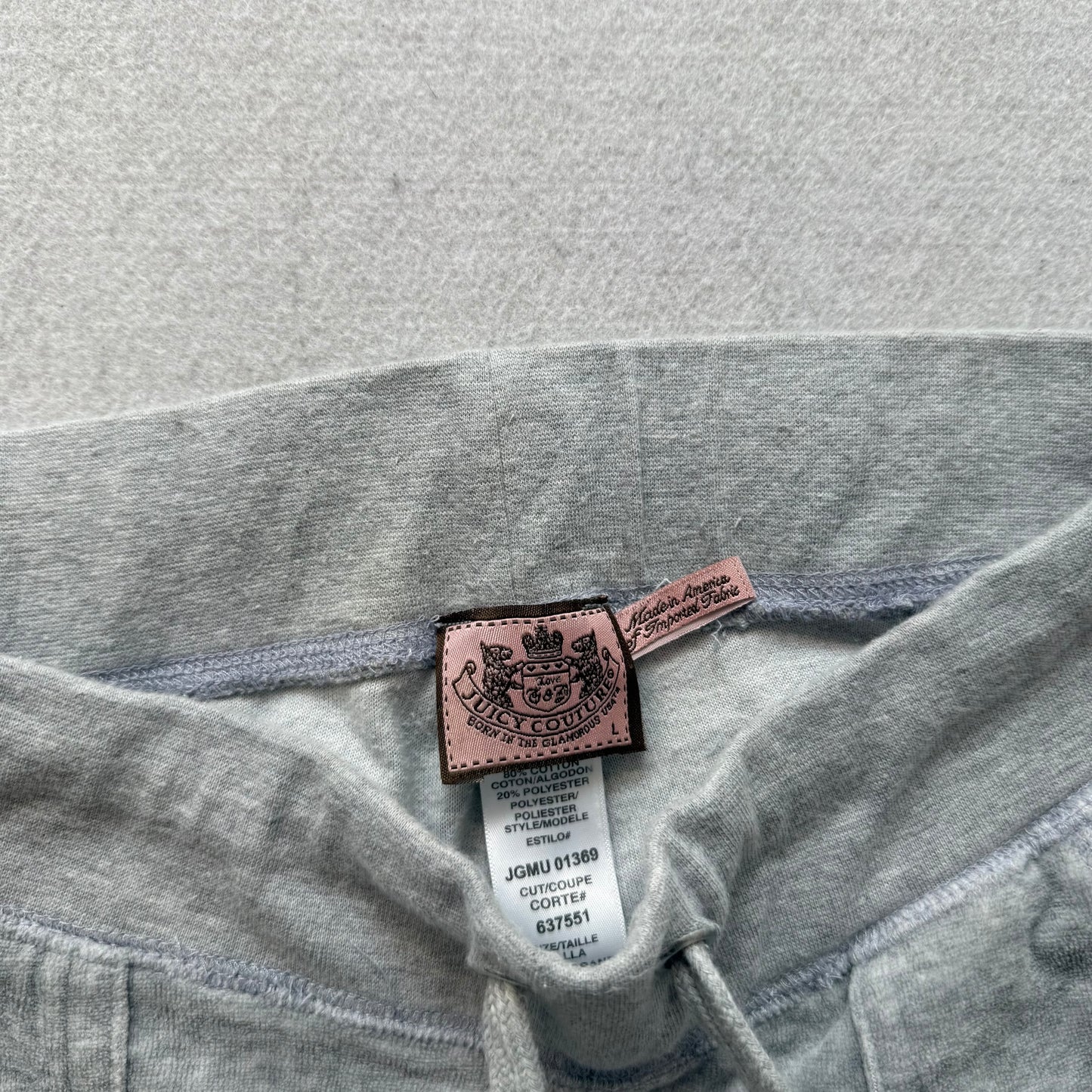 Vintage Juicy Couture Women's Gray Velour Flared Track Pant Flap Pockets Size L