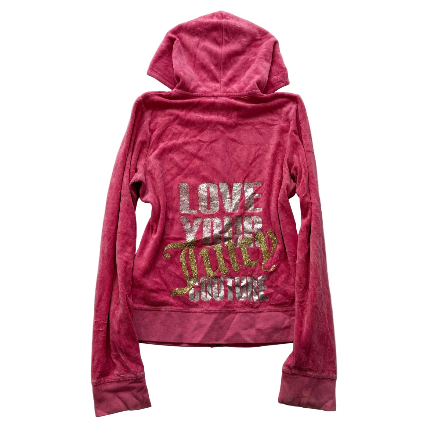 Juicy Couture “Love Your Juicy Couture” Women's Dragonfruit Zip Up Hoodie Size L