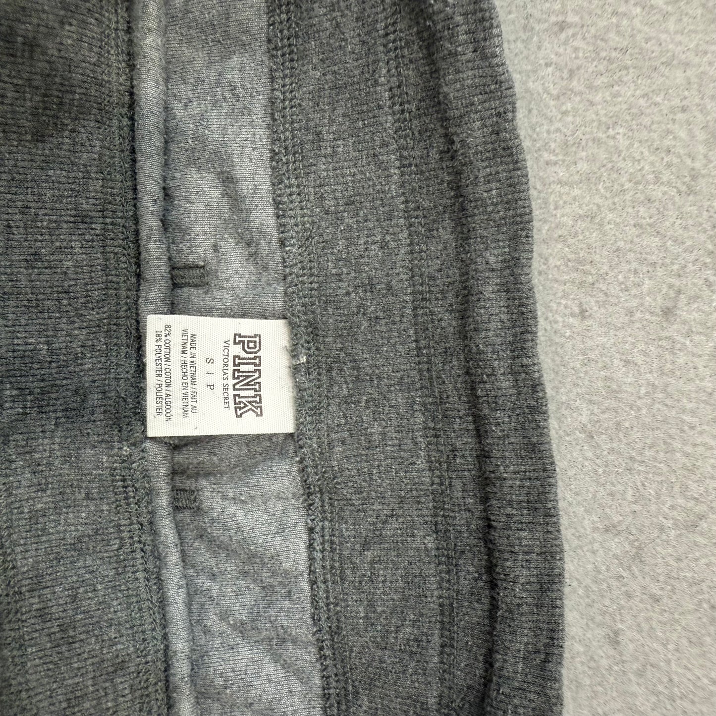 Victoria's Secret PINK Women's Gray Velour Flared Track Pants Drawstring Size S
