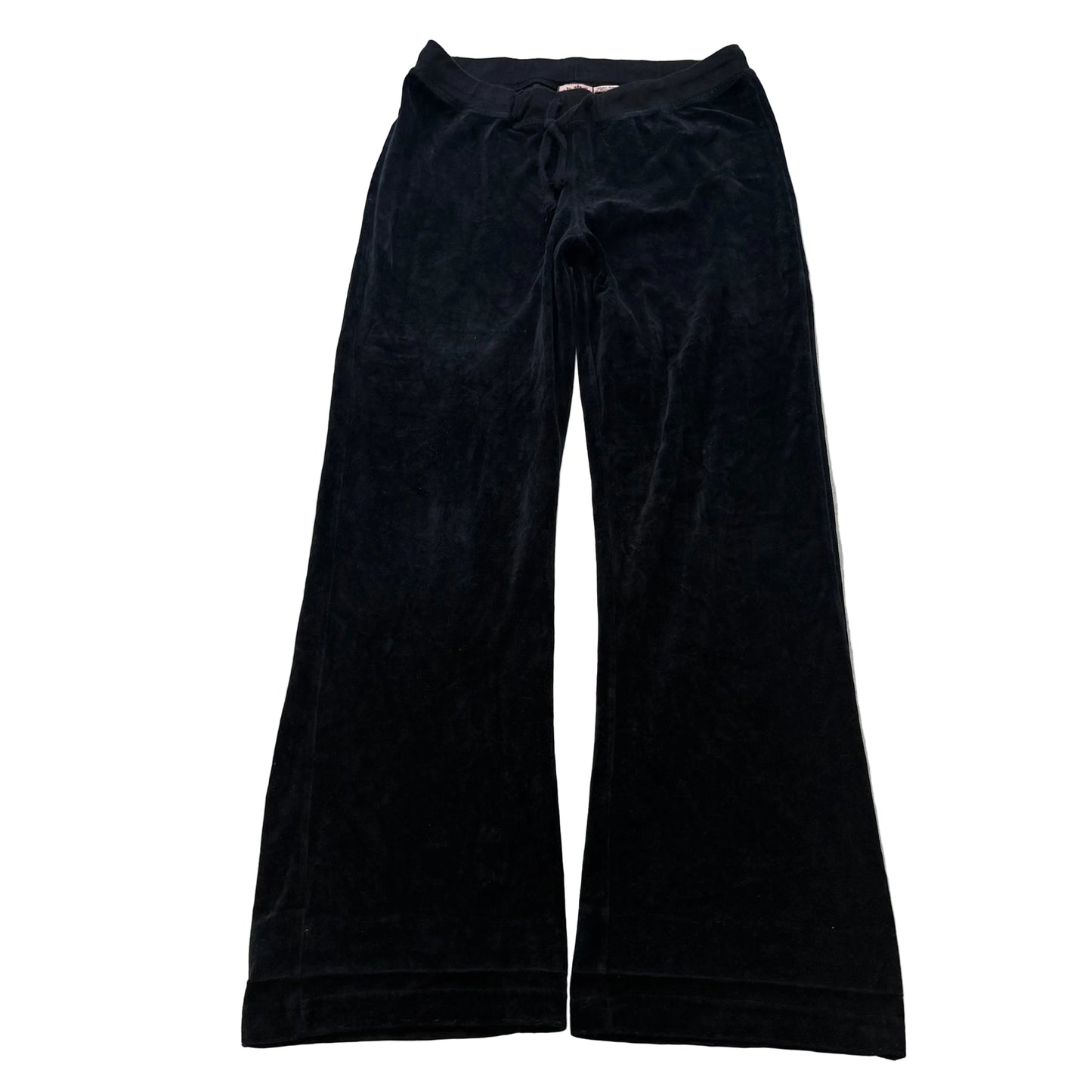 Vintage Juicy Couture Women's Charcoal Velour Flare Track Pant Drawstring Size S