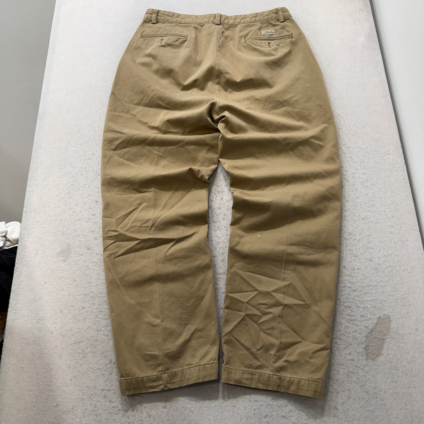 Vintage Polo Ralph Lauren Men's Khaki Chino Pants Straight Leg Pockets Size W33
