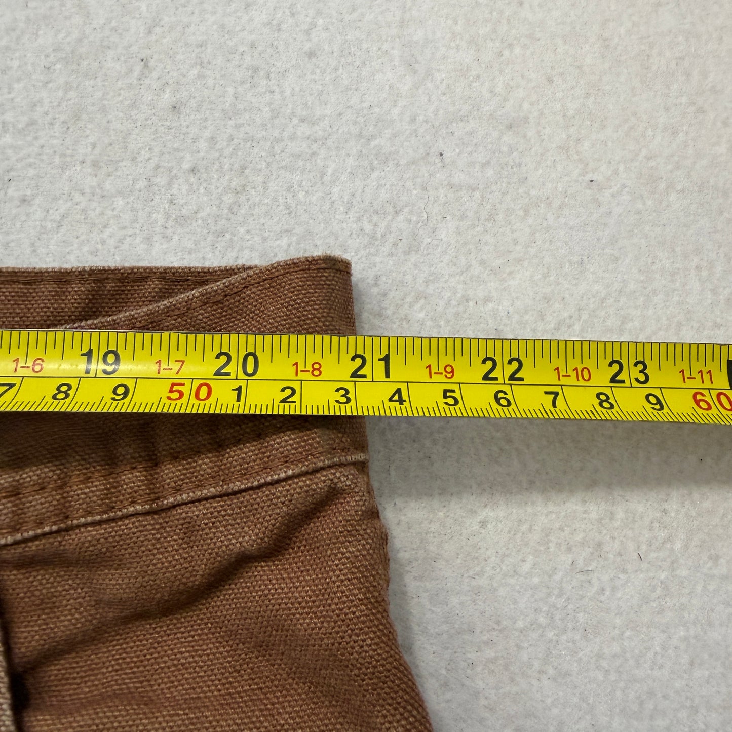 KEY Men's Brown Canvas Carpenter Pants Pockets Classic Logo Relaxed Size 40x34