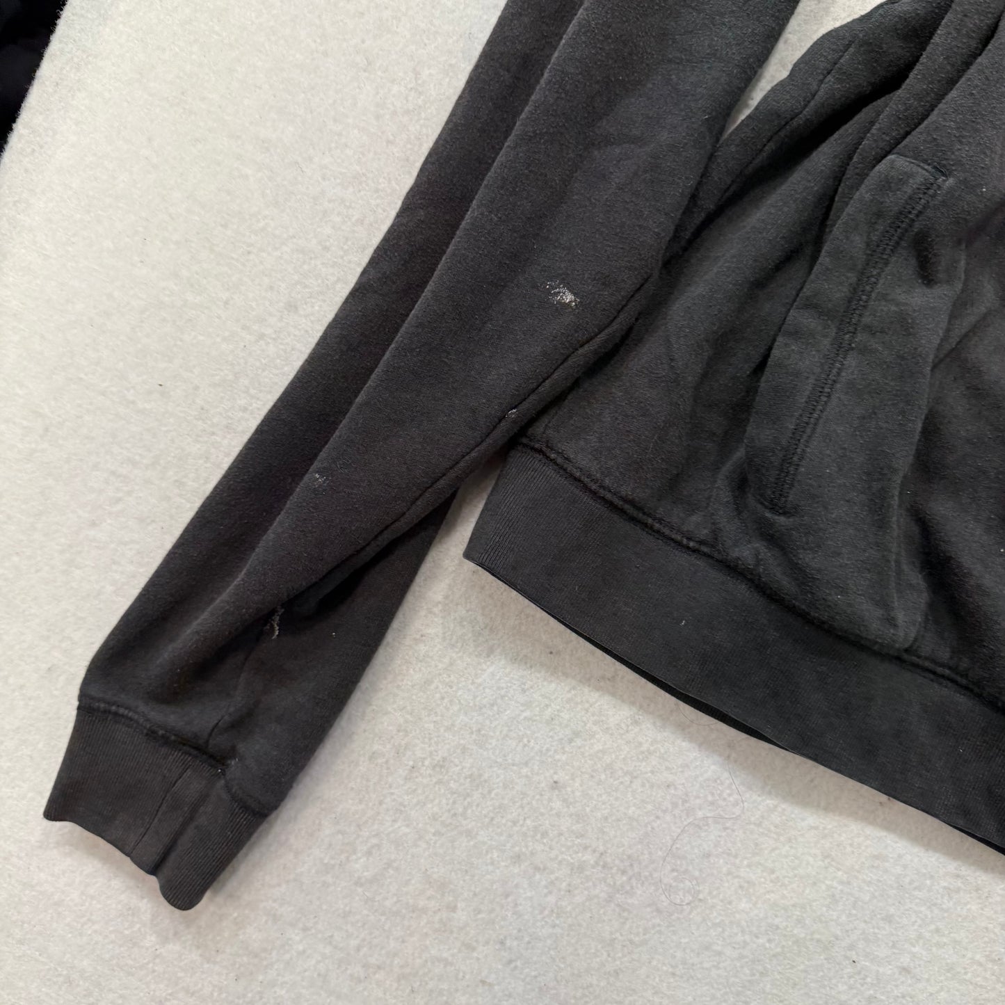 PINK by Victoria's Secret Women Black Cotton Pullover Hoodie 1/4 Zip Logo Size M