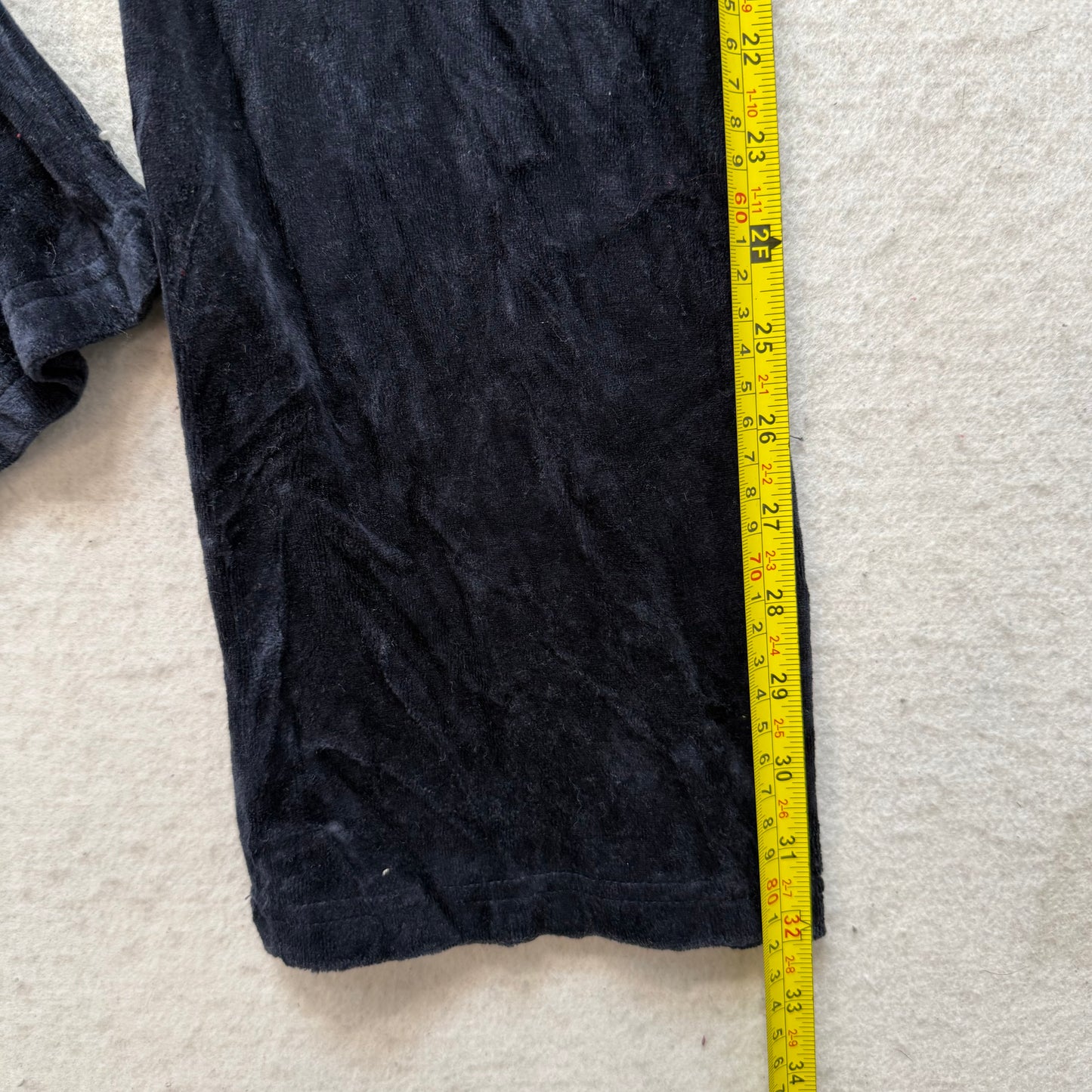 Juicy Couture Women's Midnight Black Flared Track Pant Glitter Logo Y2K Size 4/5