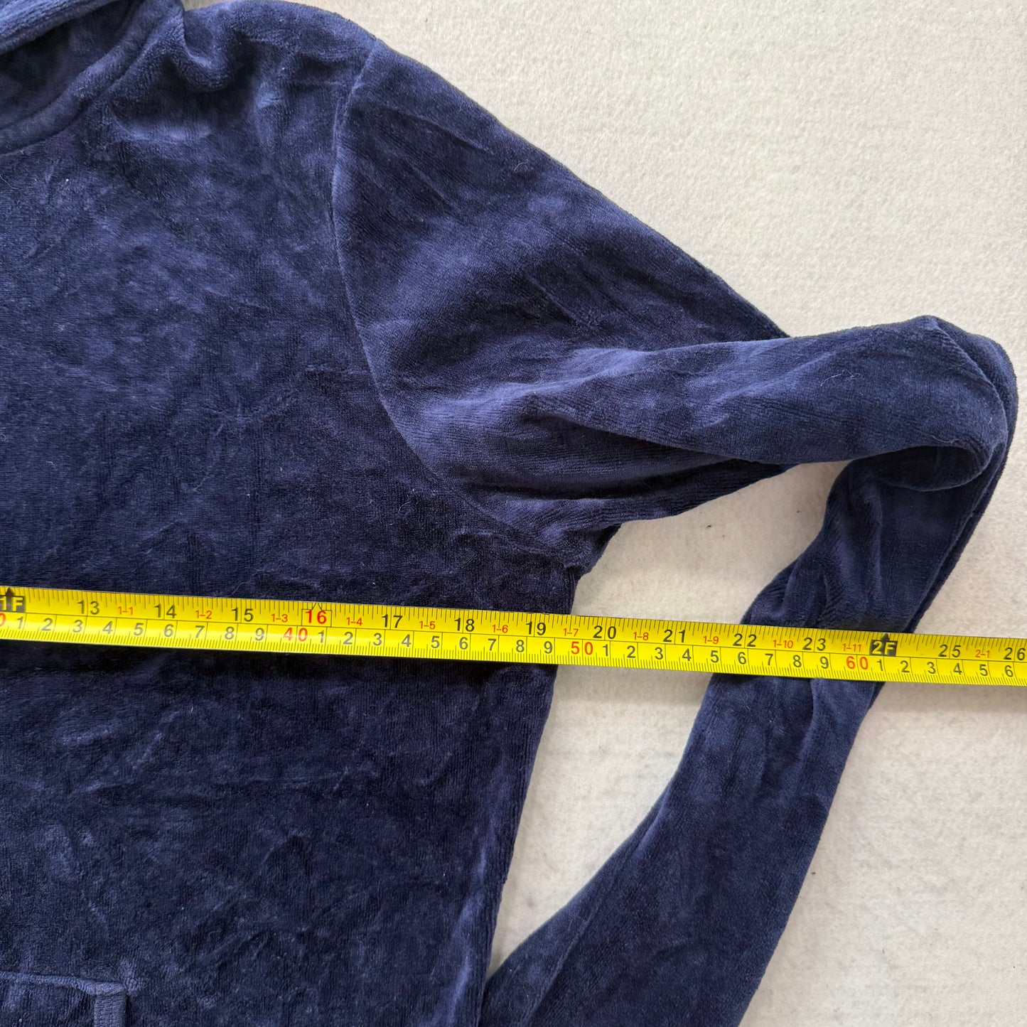 Vintage Juicy Couture “Scottie Dogs” Women Navy Blue Velour Zip Up Hoodie Size L