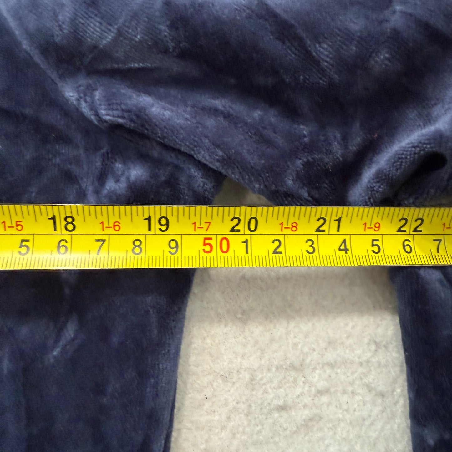 Lauren Ralph Lauren Women's Navy Blue Velour Track Jacket Snap Button Size M