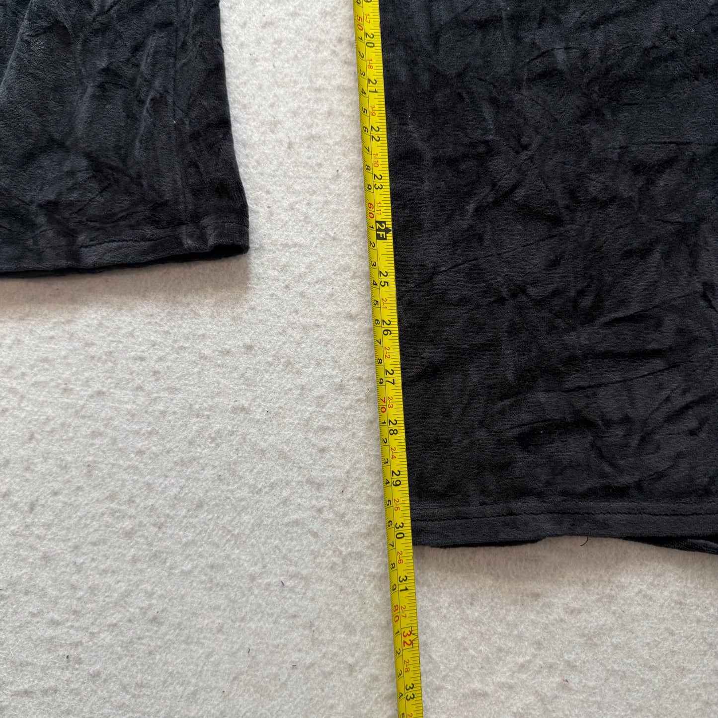 Vintage Juicy Couture Women's Black Velour Flared Track Pants Drawstring Size S