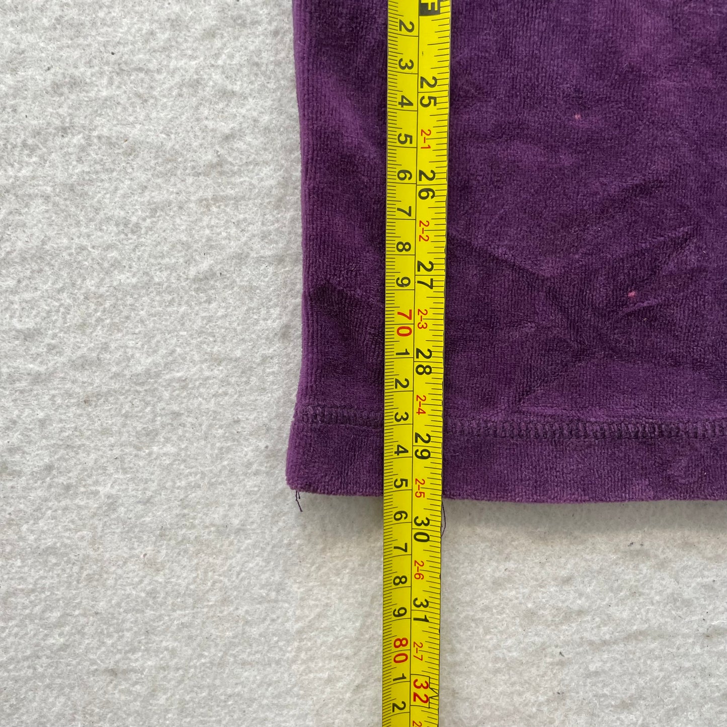 Juicy Couture Womens Deep Purple Velour Flared Leg Track Pant Drawstring Size XL