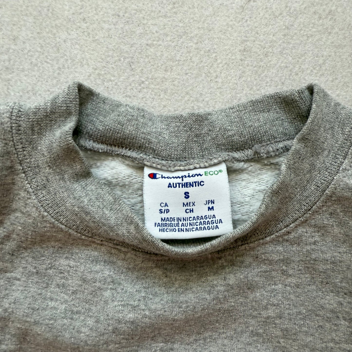 Champion Eco Authentic Knox College Unisex Gray Fleece Sweatshirt Crewneck - S