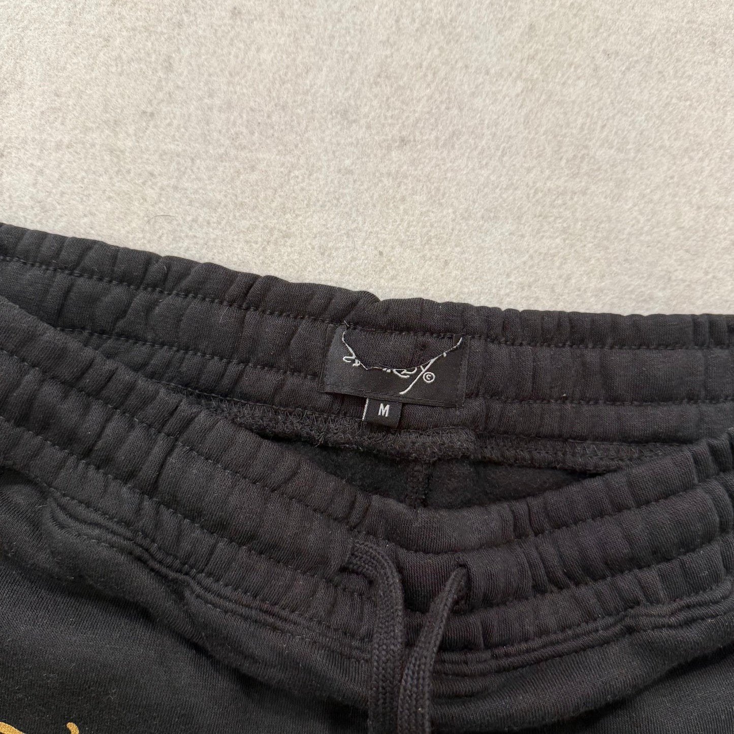 Ed Hardy Women's Black Cotton Blend Straight Leg Sweatpants Skull Graphic Size M