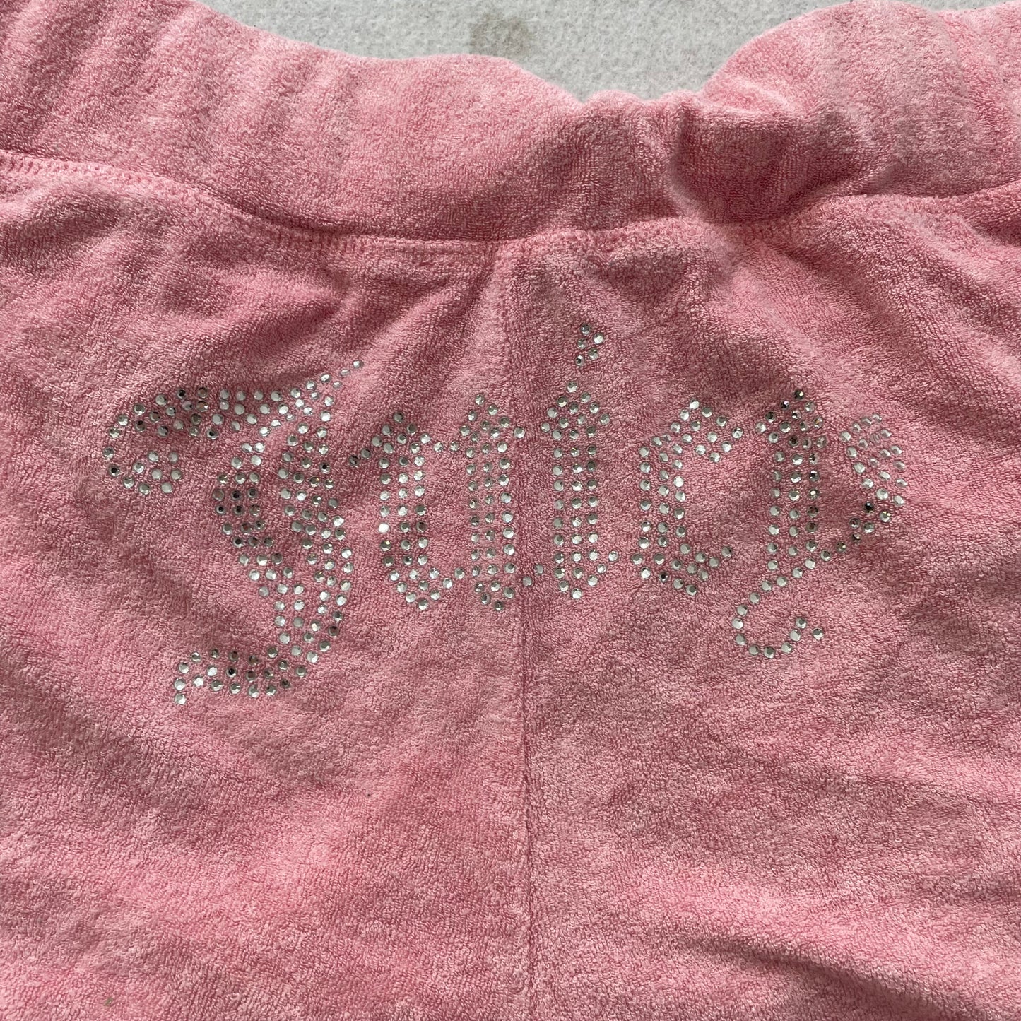 Juicy Couture Women's Pink Terry Cloth Mini Shorts Elastic Waist Beach Size S