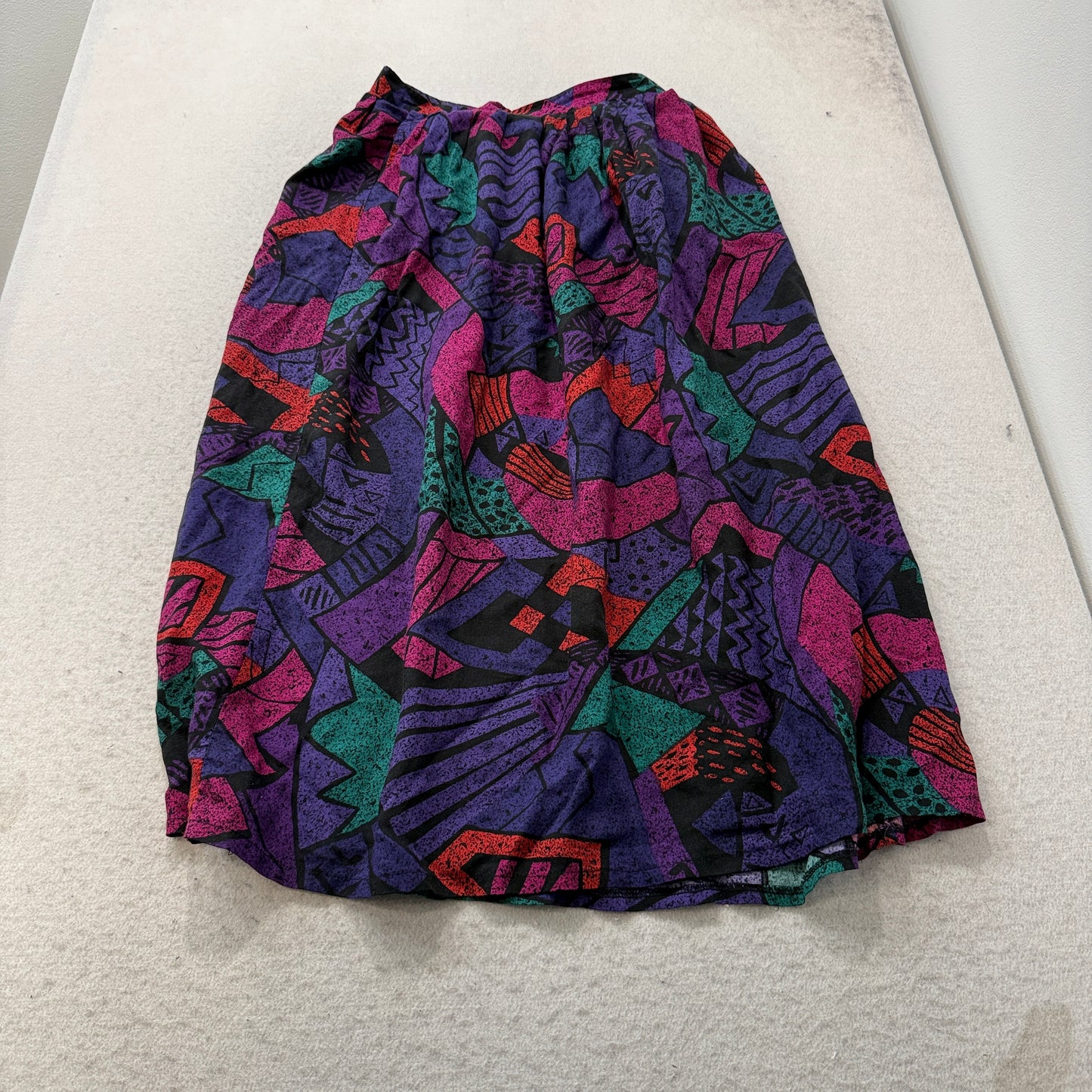 Vintage Worthington Skirt Women Multicolor Abstract Geometric Made in USA Size S