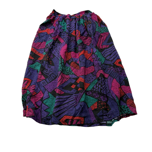 Vintage Worthington Skirt Women Multicolor Abstract Geometric Made in USA Size S