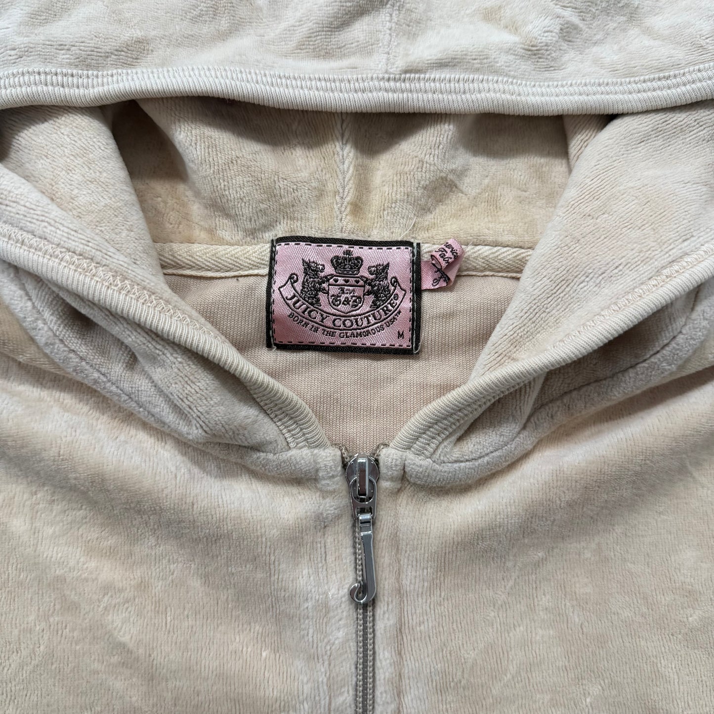 Vintage Juicy Couture sand full zip hoodie jacket classic style size M