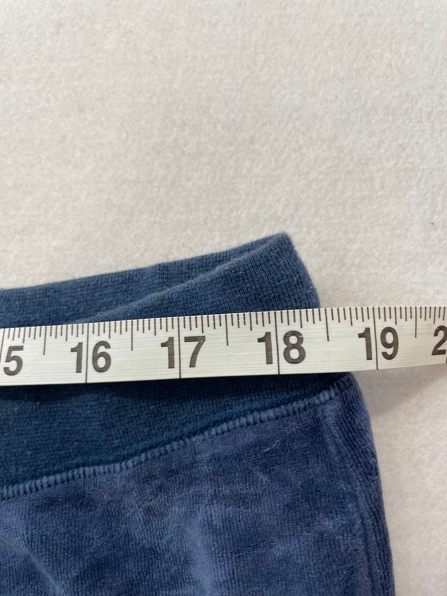 Vintage Juicy Couture Blue Drawstring Flare Velour Pants Size L