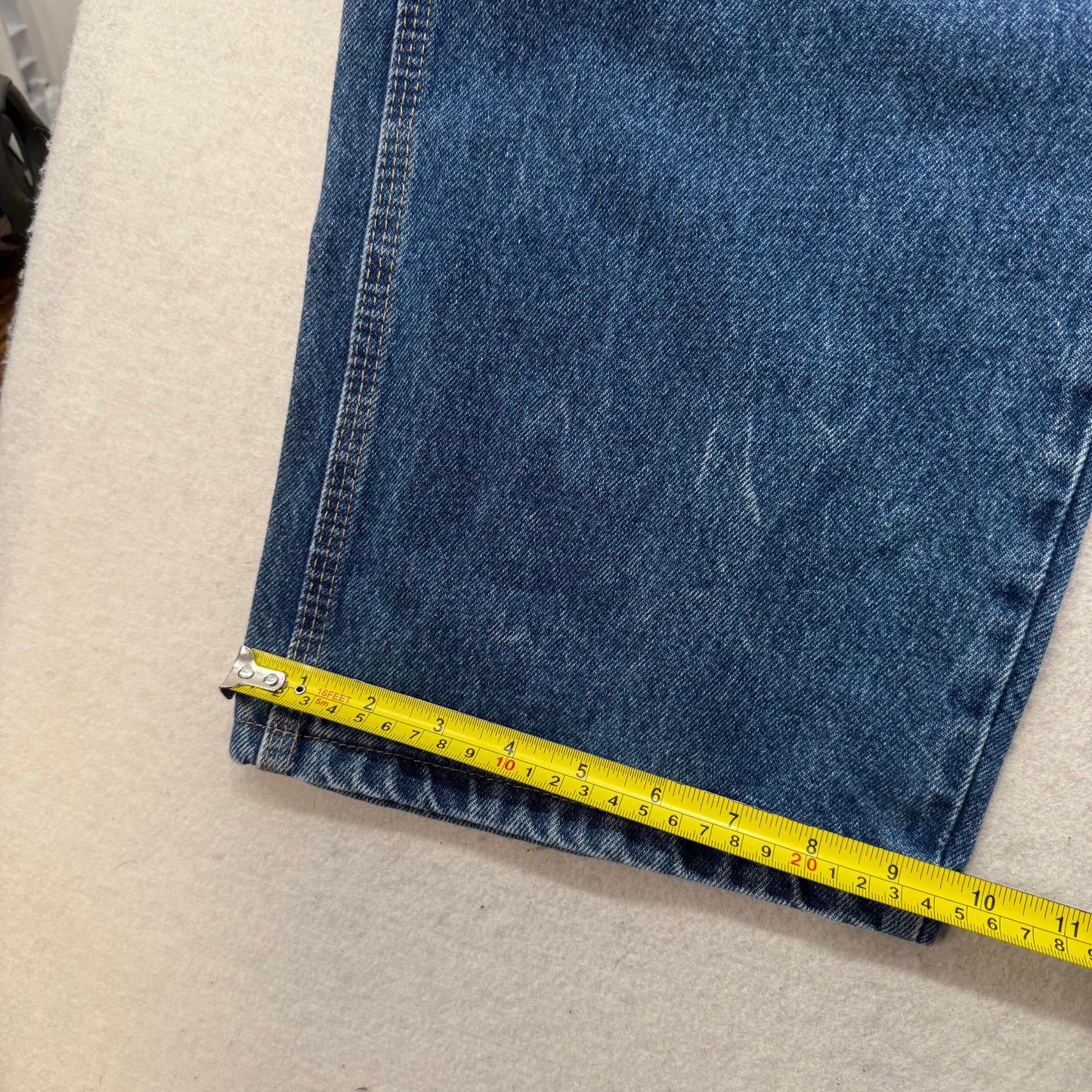 Wrangler Men's Blue Riggs Workwear Carpenter Denim Jeans Relaxed Fit Size 44x32