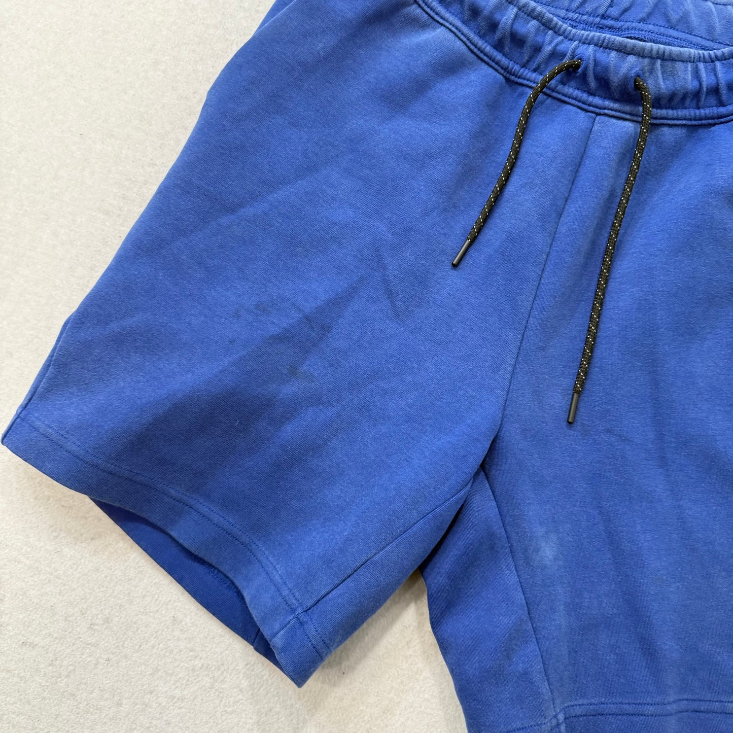 Nike Mens Cobalt Blue Tech Fleece Shorts Drawstring Sportswear Zip Pocket Size M
