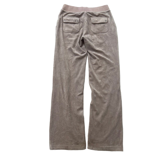 Juicy Couture light velour pink snap-pocket flare pants size S