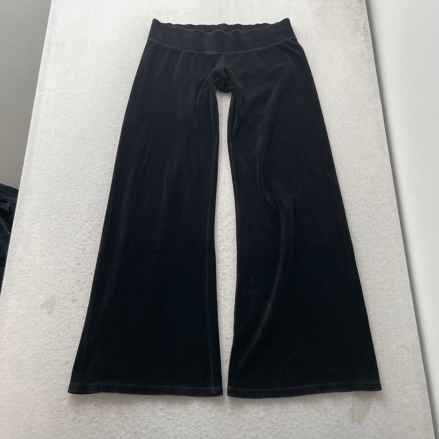 Vtg Juicy Couture Black Velour Tracksuit Set Graphic Hoodie & Track Pant - L/M