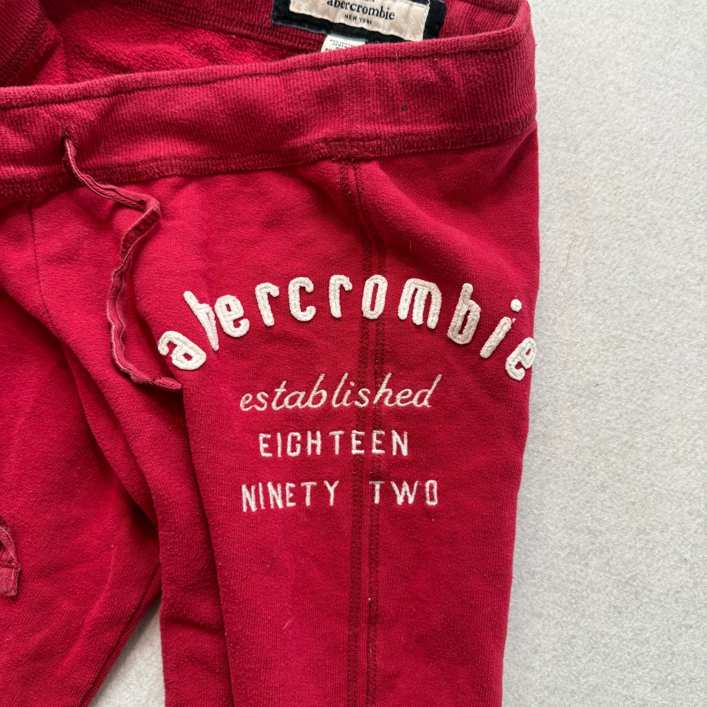 Abercrombie & Fitch Est. 1892 Women's Red Jogger Sweatpants Drawstring Size S