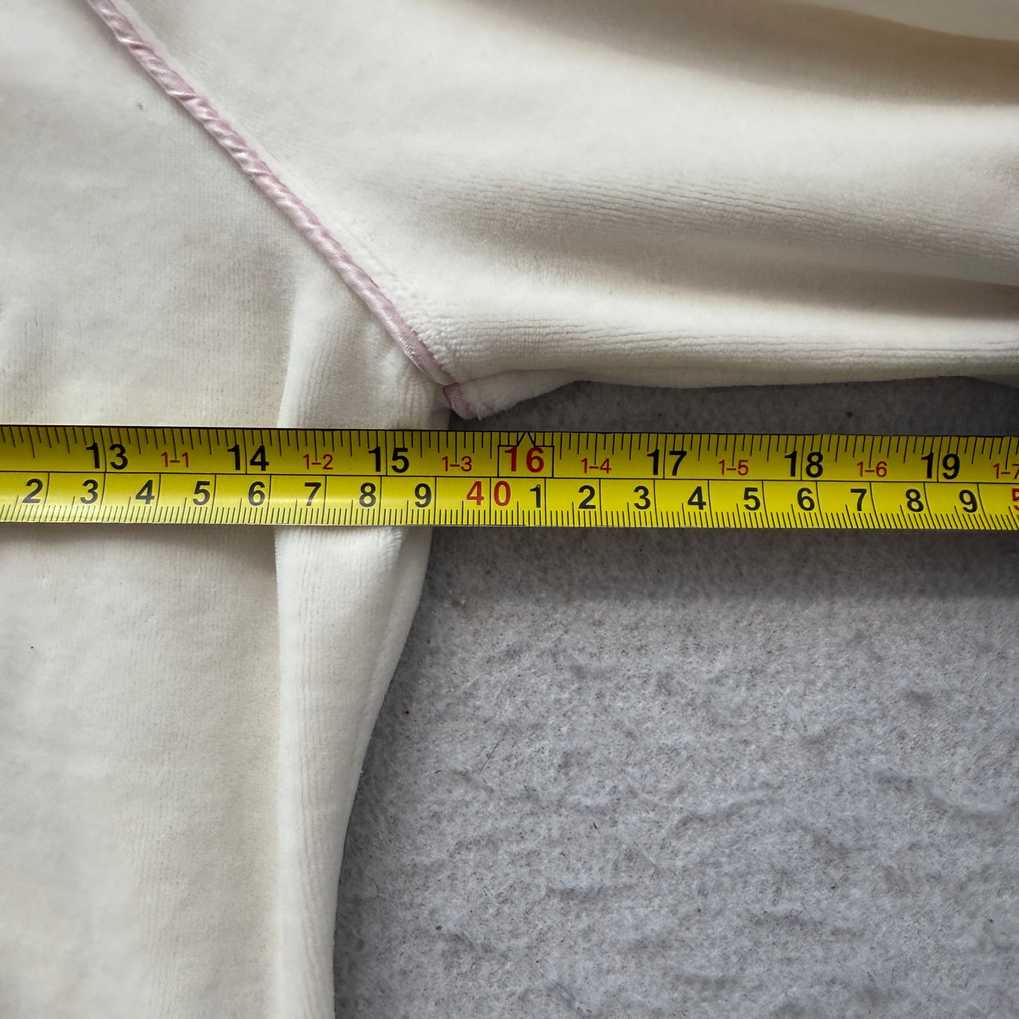 Bebe Womens Cream Velour Zip-Up Hoodie Pockets Embroidered Pink Rose Y2K Size XS