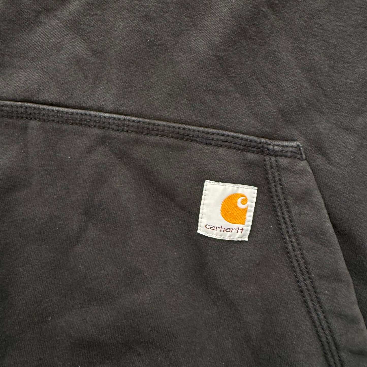 Carhartt Rain Defender Men's Gray Loose Fit Quarter Zip Hooded Sweatshirt Size L
