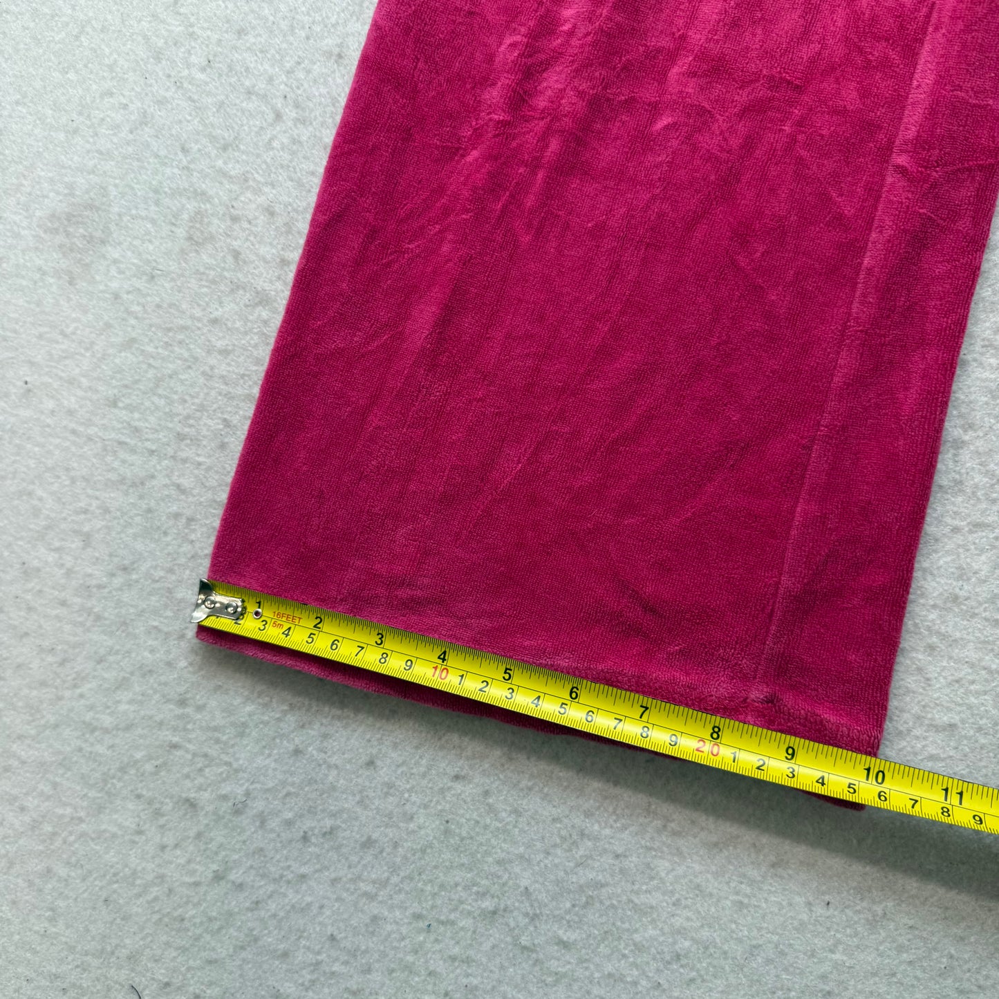 Juicy Couture Women's Hot Pink Velour Flare Leg Track Pant Drawstring Y2K Size M