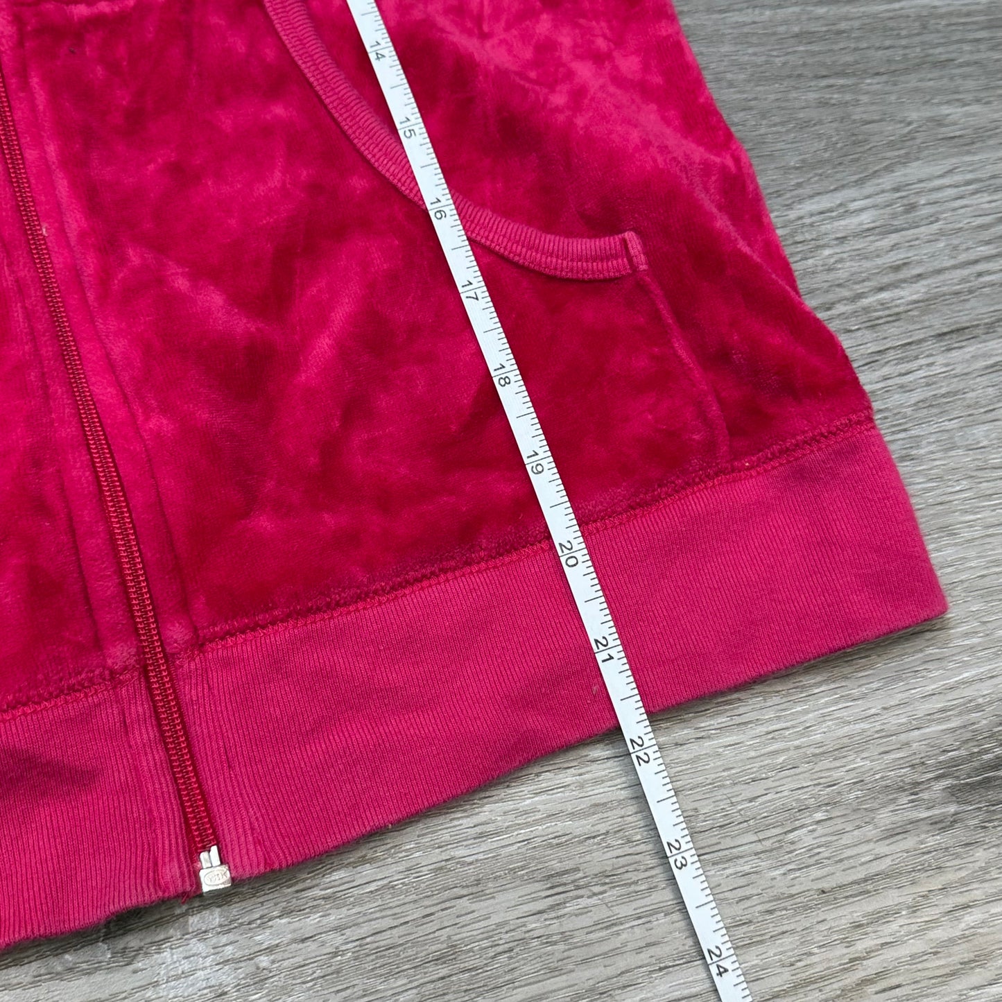 Vintage Juicy Couture Scottie Dogs Womens Hot Pink Velour Zip-Up Hoodie Logo - L