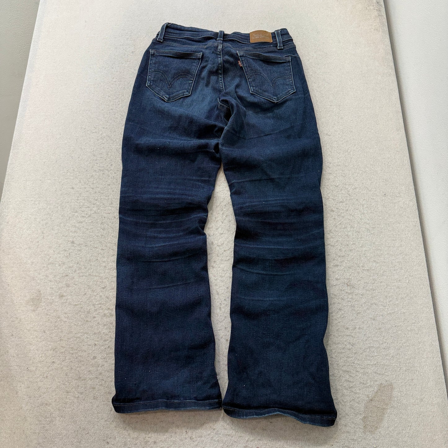 Levi's 529 Women's Blue Curvy Bootcut Denim Jeans Zip-Fly Baggy Classic Size 4