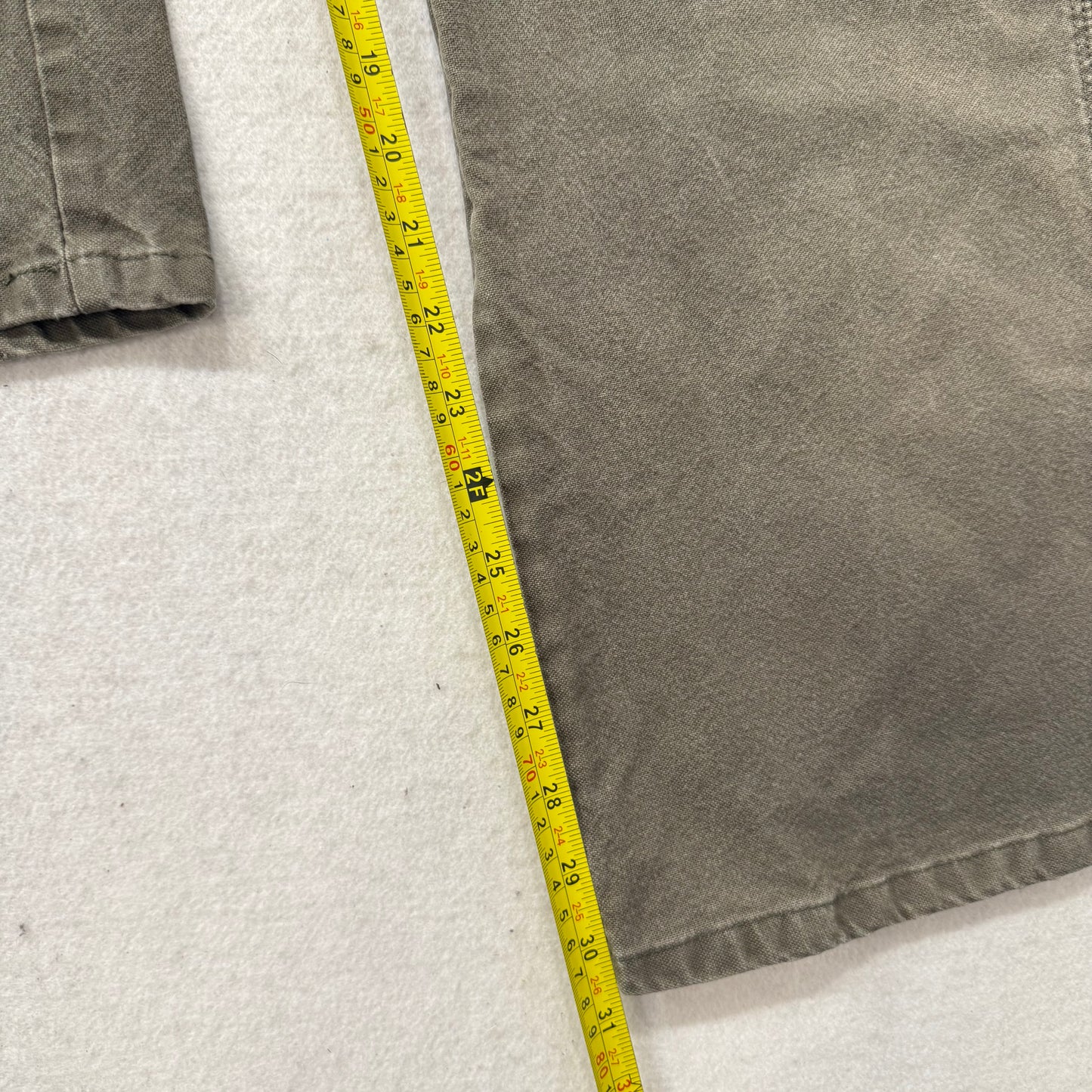 Dickies Men Green Cotton Relaxed Fit Carpenter Pant Utility Pockets Logo Size 36