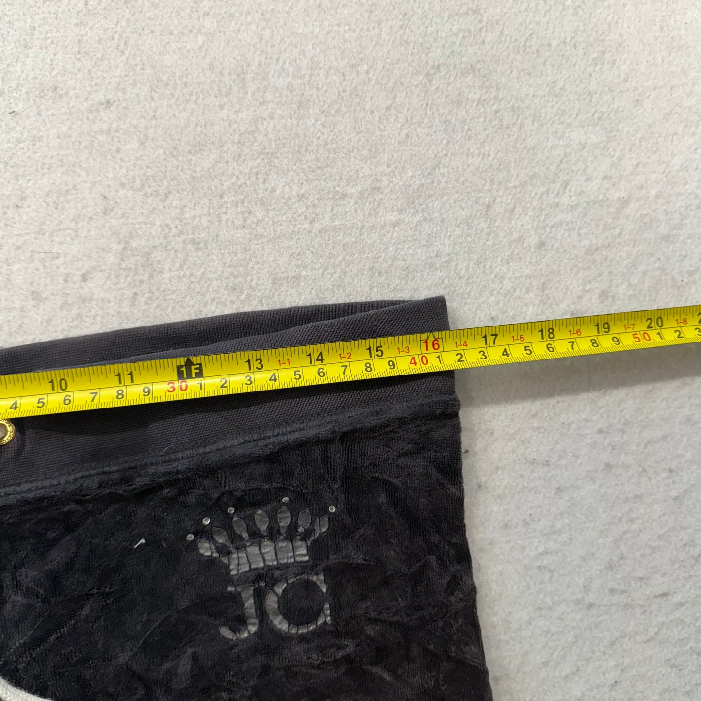 Juicy Couture Women's Faded Black Velour Flare Track Pant Loungewear Y2k Size XS