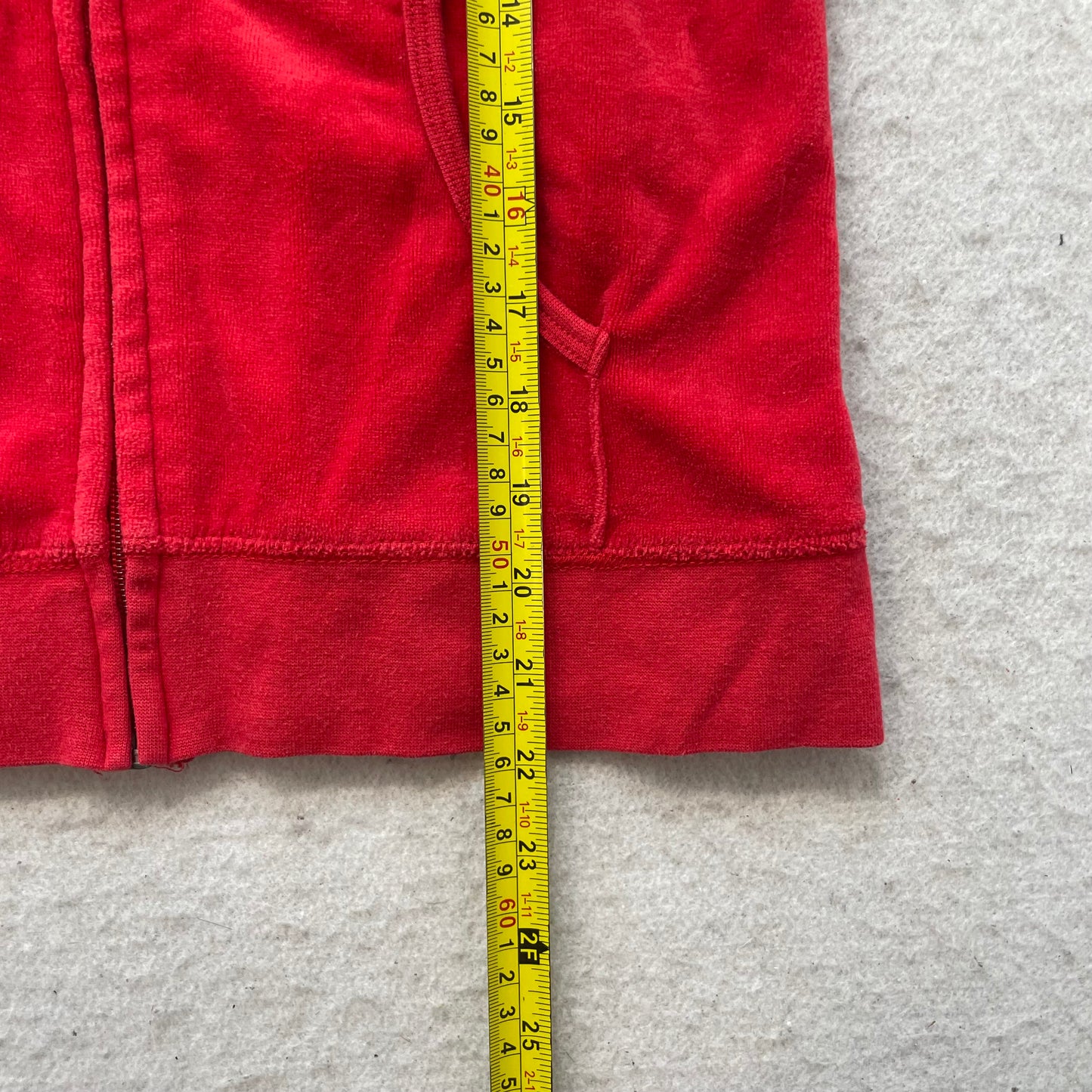 Juicy Couture Scottie Dogs Women's Red Velour Tracksuit Set Hoodie & Pant Size M