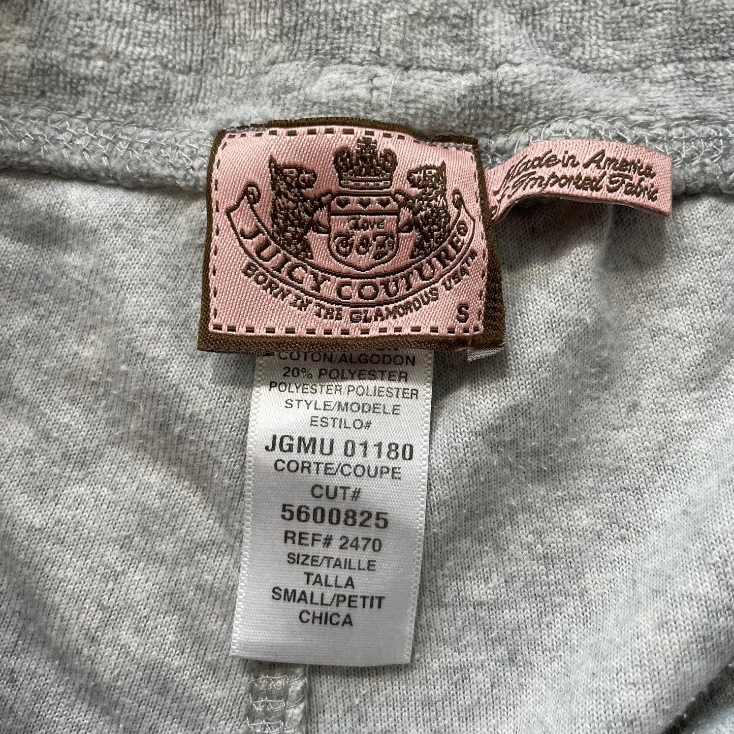 Vintage Juicy Couture Womens Hetaher Gray Velour Flared Track Pant Casual Size S