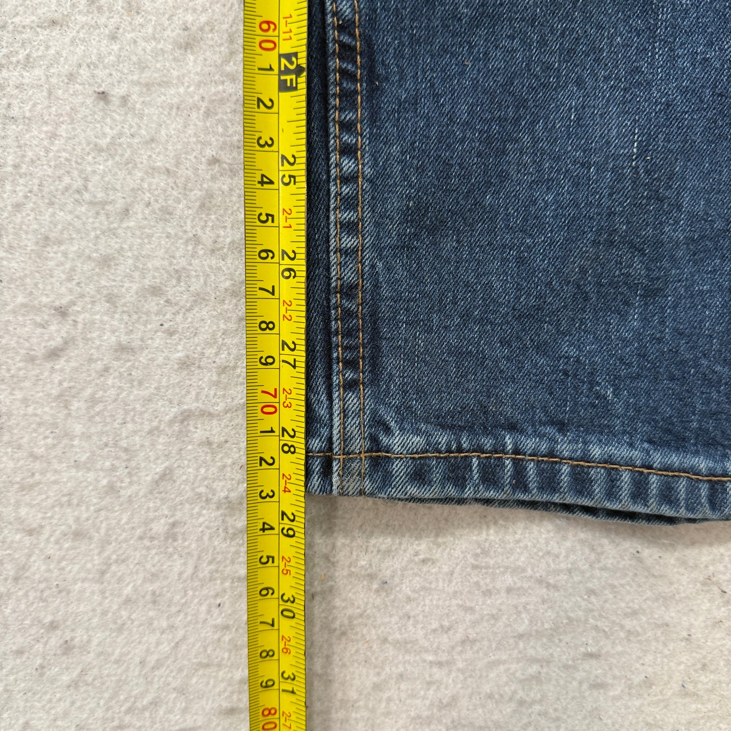 Levi's 505 Men's Blue Straight Denim Jeans Pocket Zip-Fly Classic Size W36xL30