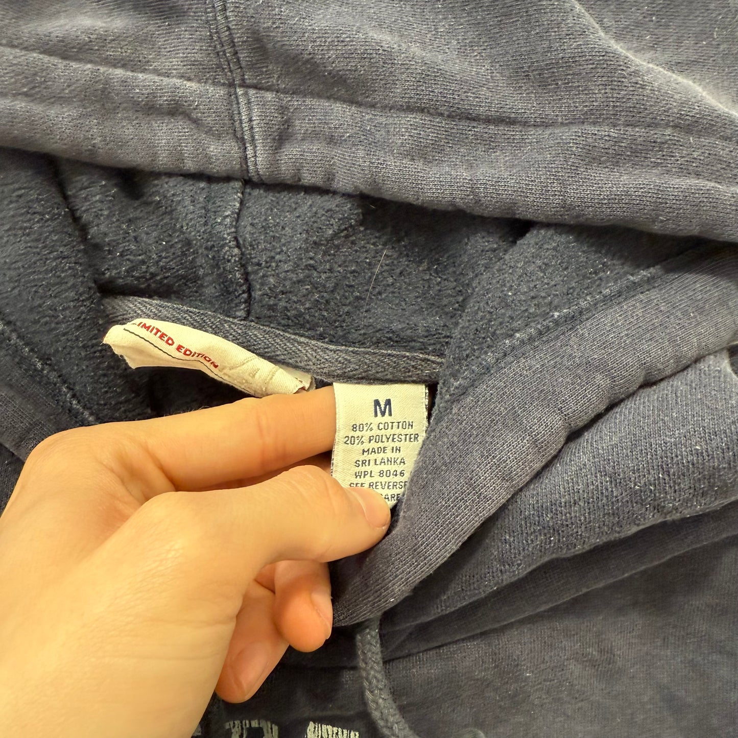 Aeropostale Navy Cotton Blend Hoodie Long Sleeves Logo Limited Edition Size M