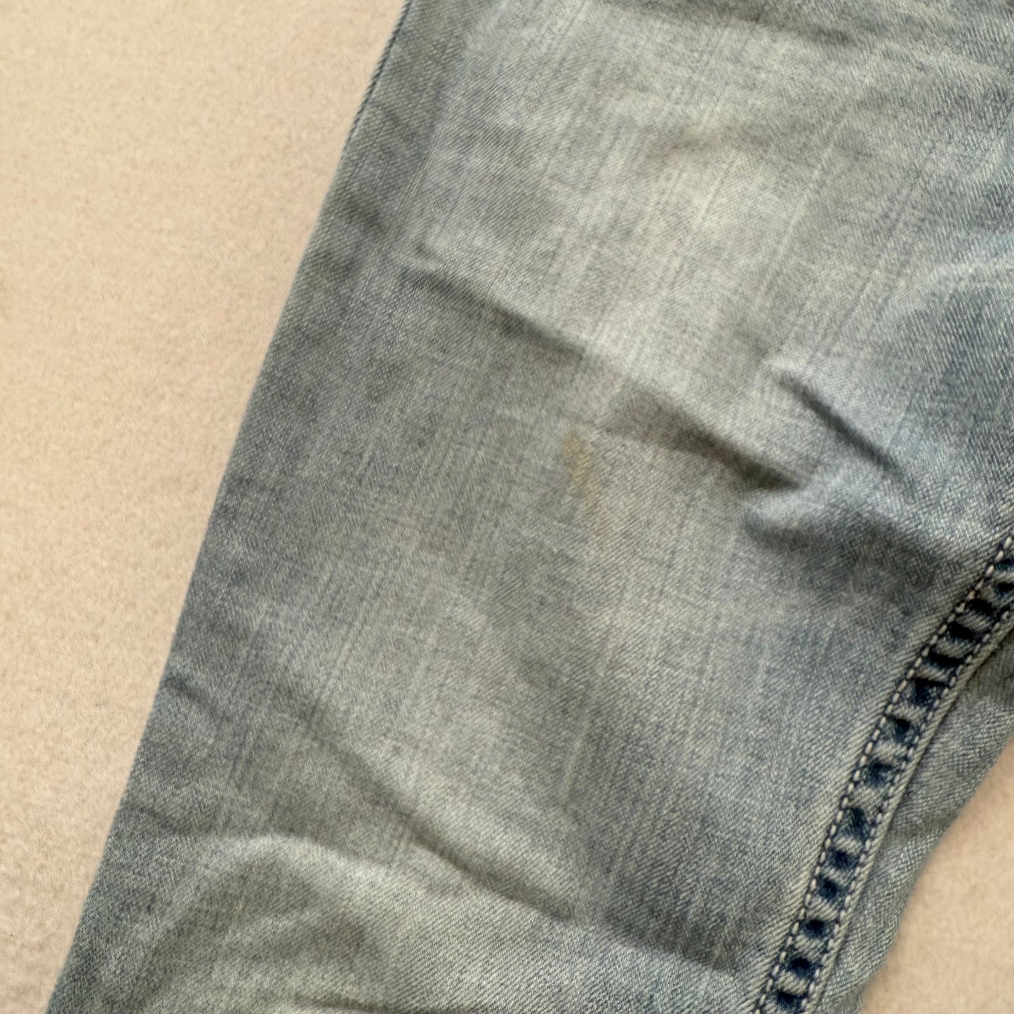Aeropostale Light Blue Chelsea Skinny Bootcut Jeans Rhinestone Pockets Size M