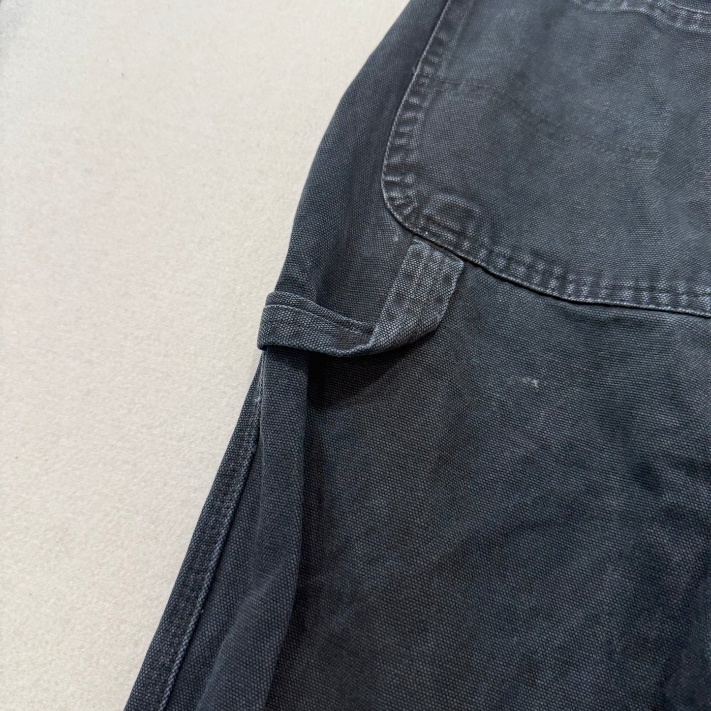 Dickies Men's Black Canvas Carpenter Pants Workwear Straight Leg Size 34 x 32