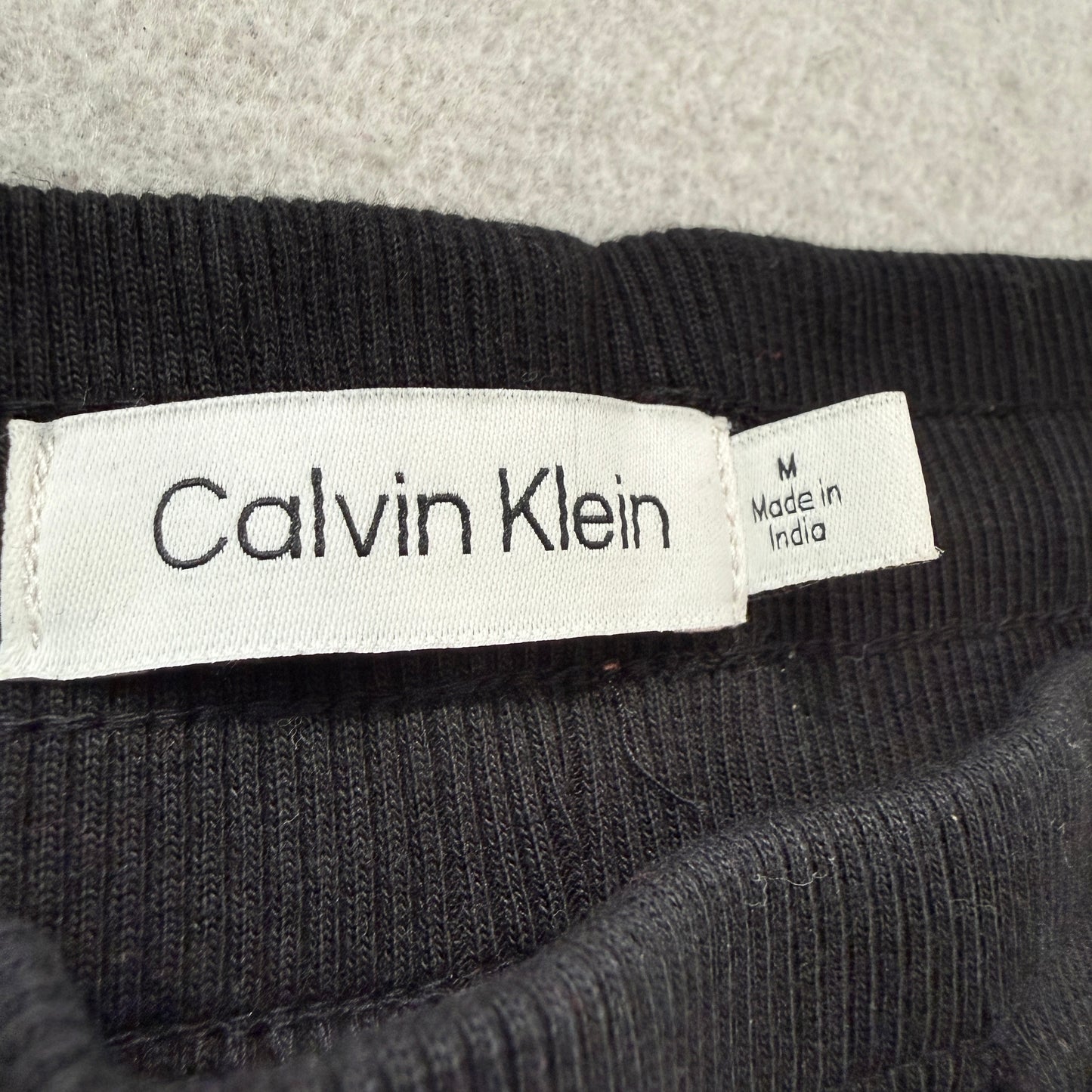 Calvin Klein Mens Black Fleece Sweatshorts Pockets Drawstring Logo Casual Size M