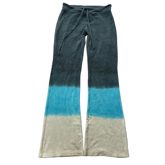 Vintage Juicy Couture Women's Tri-Tone Terrycloth Flare Track Pant Preppy Size S