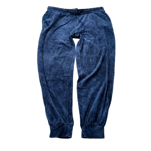 Juicy Couture Women's Blue Velour Joggers Drawstring Loungewear Casual Size 0X
