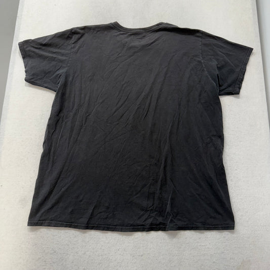 Hanes Nano Motograter Skull Gears Men's Black Cotton Graphic T-Shirt Size 2XL