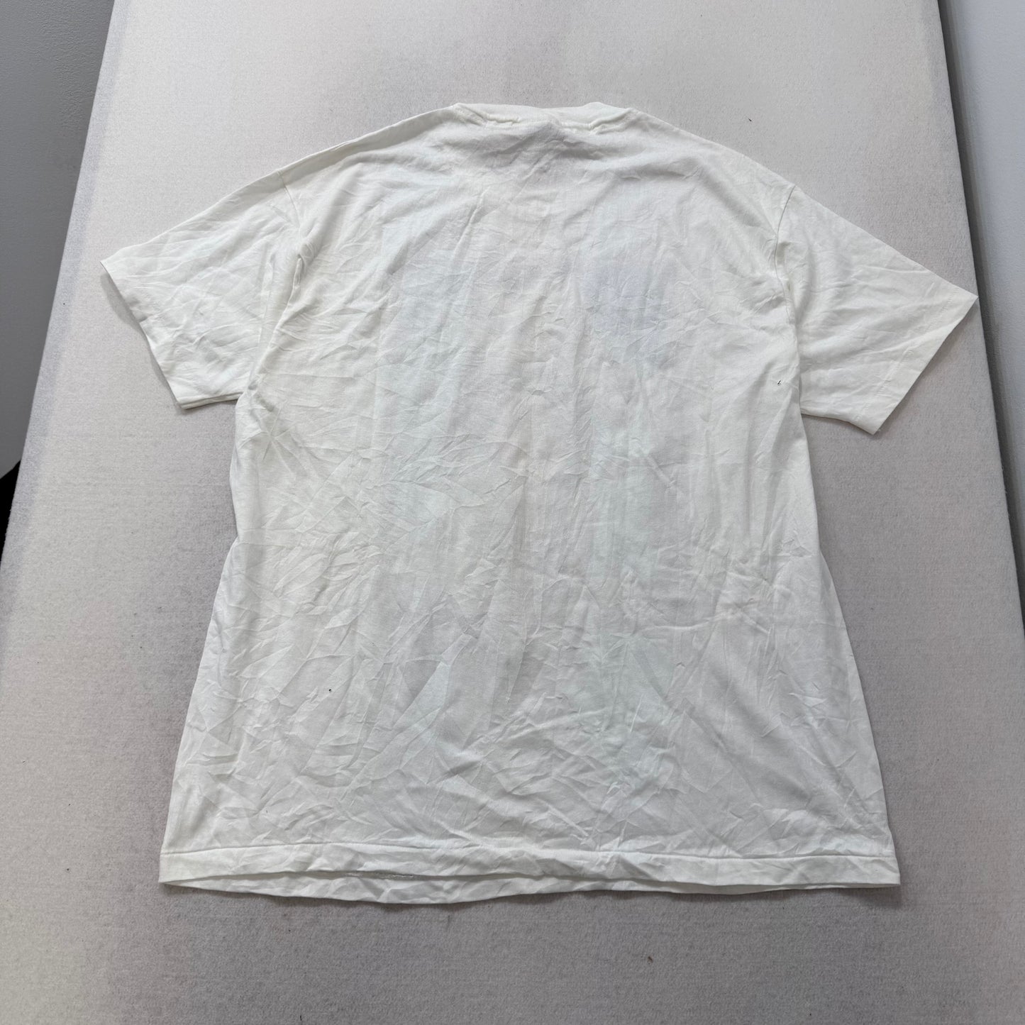 Human-i-Tees White 100% Cotton Graphic T-Shirt Short Sleeve Crew Neck Size XL