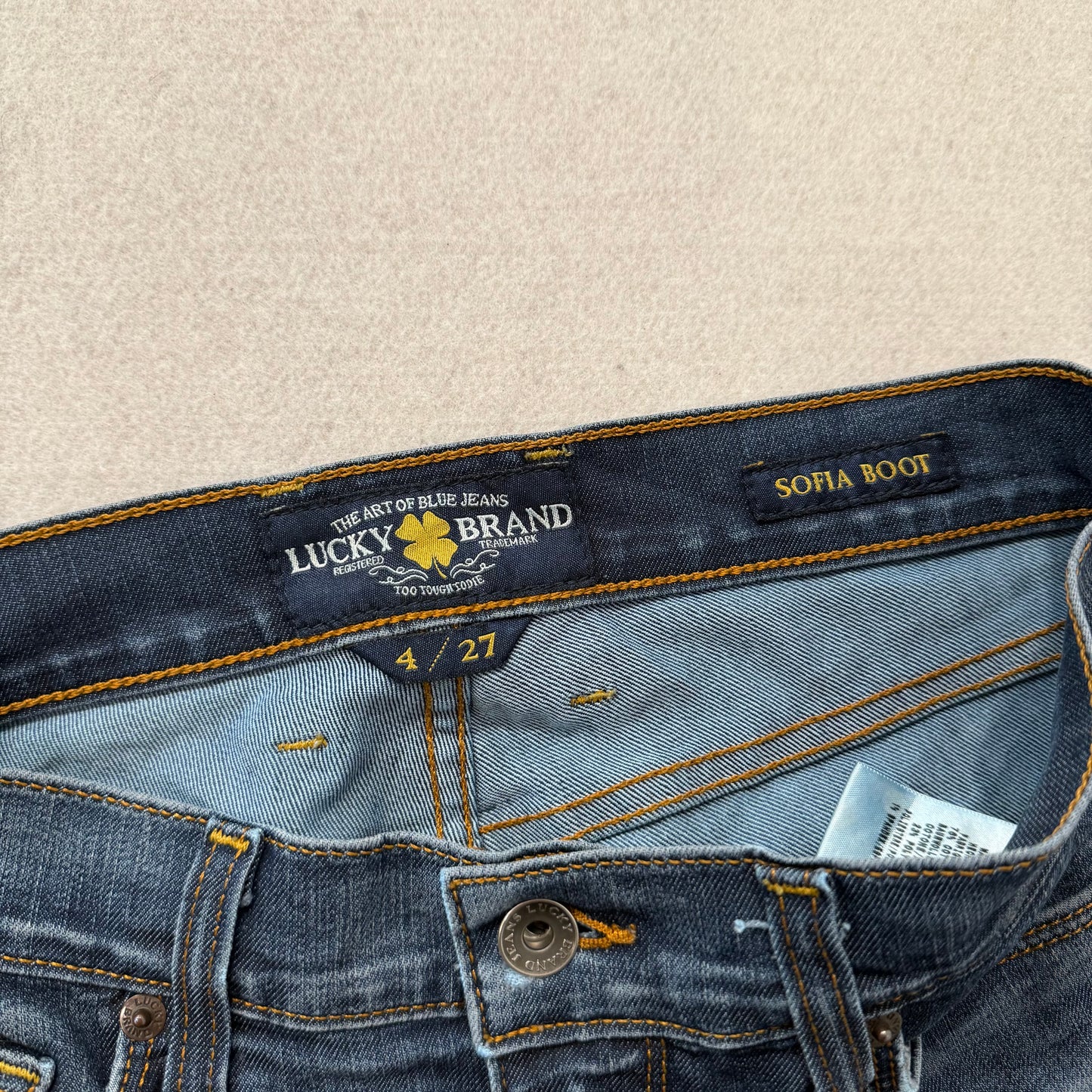 Vintage Lucky Brand Sofia Boot Low Rise Blue Denim Bootcut Jeans Size S